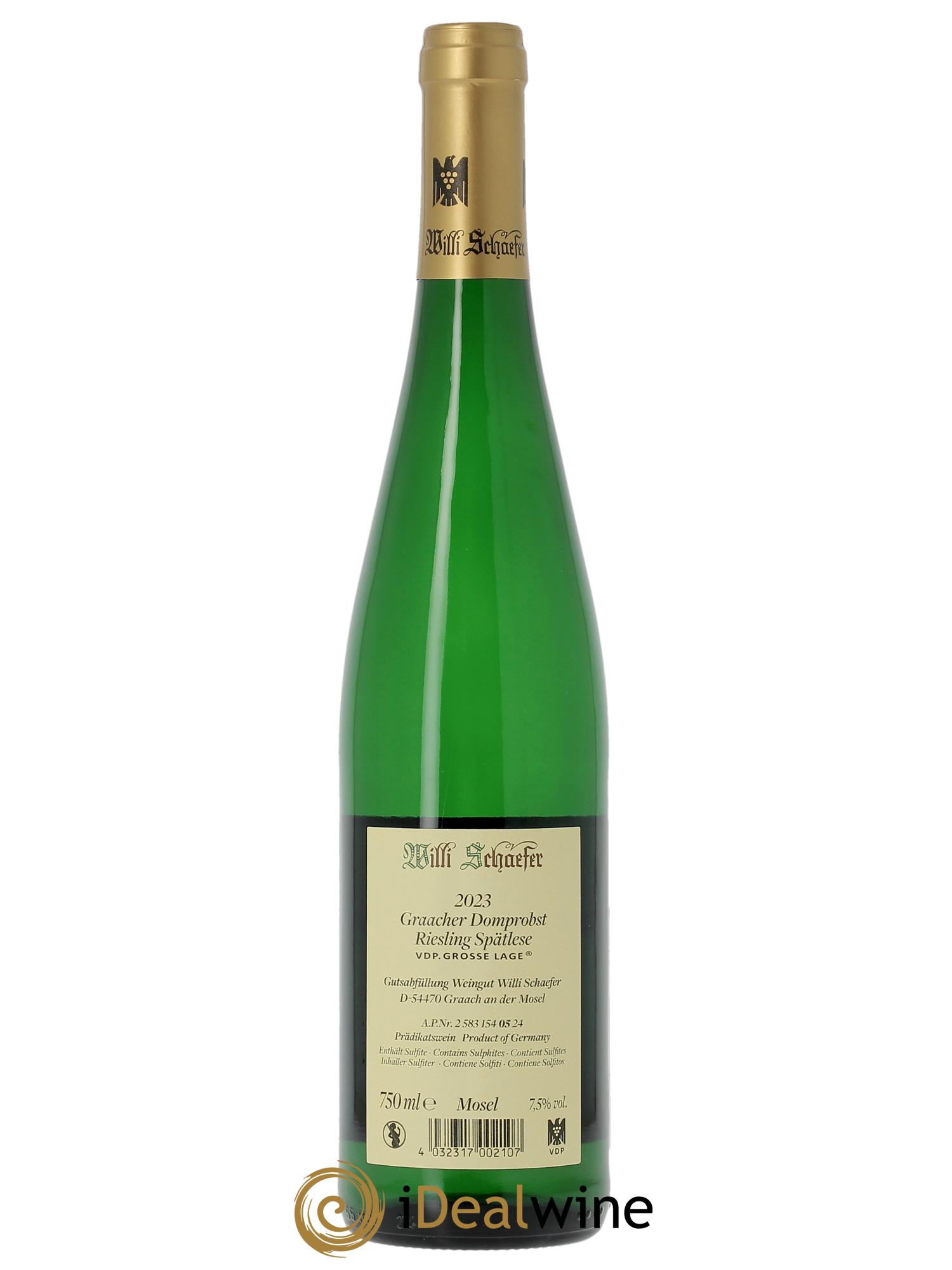 Riesling Willi Schaefer Graacher Domprobst Spatlese 05 2023 - Lot de 1 bouteille - 1