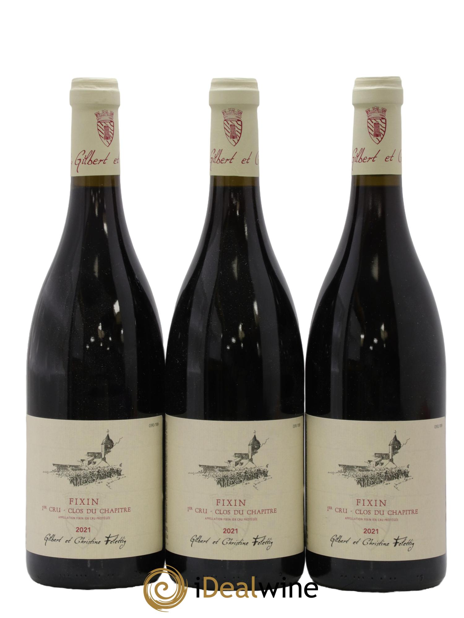 Fixin 1er Cru Clos Du Chapitre Domaine (Felettig) 2021 - Lot de 3 bouteilles - 0