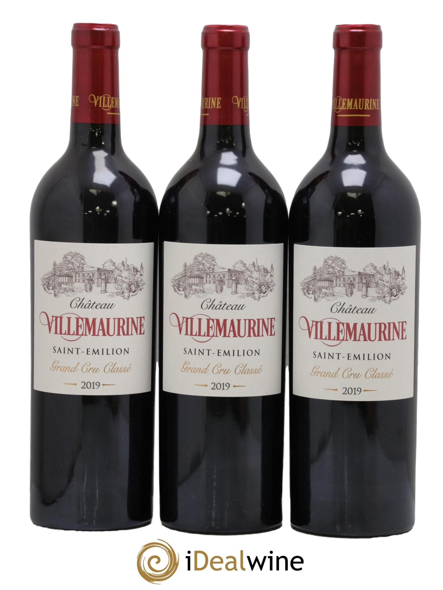 Château Villemaurine Grand Cru Classé 2019 - Lot de 3 bouteilles - 0
