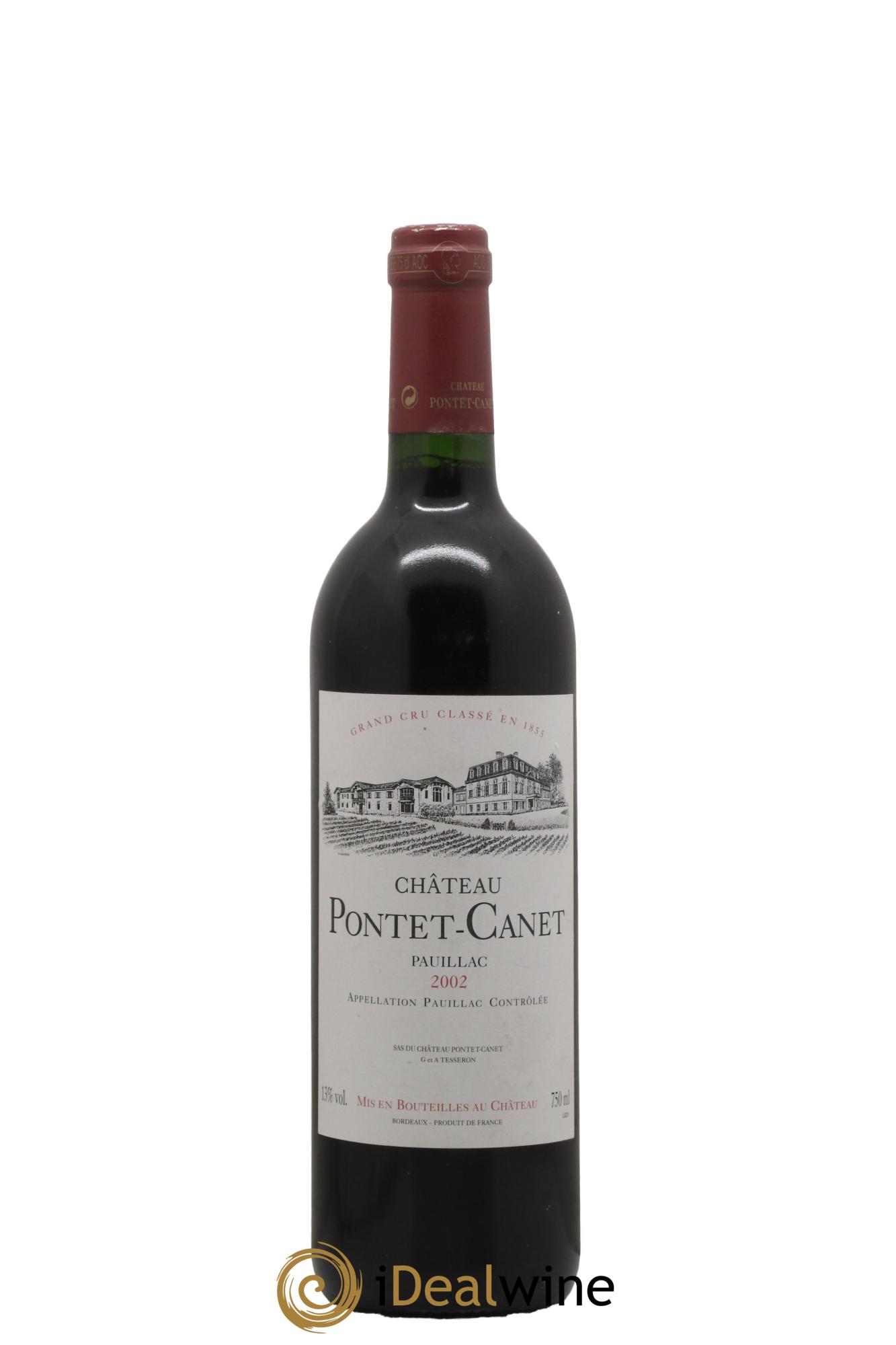 Château Pontet Canet 5ème Grand Cru Classé 2002 - Lot de 1 bouteille - 0