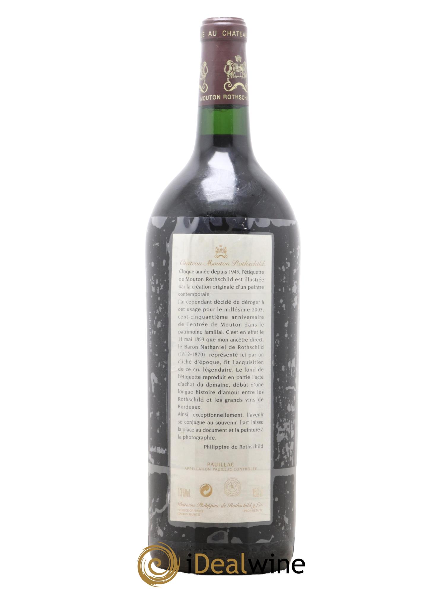 Château Mouton Rothschild 1er Grand Cru Classé 2003 - Lot de 1 magnum - 1