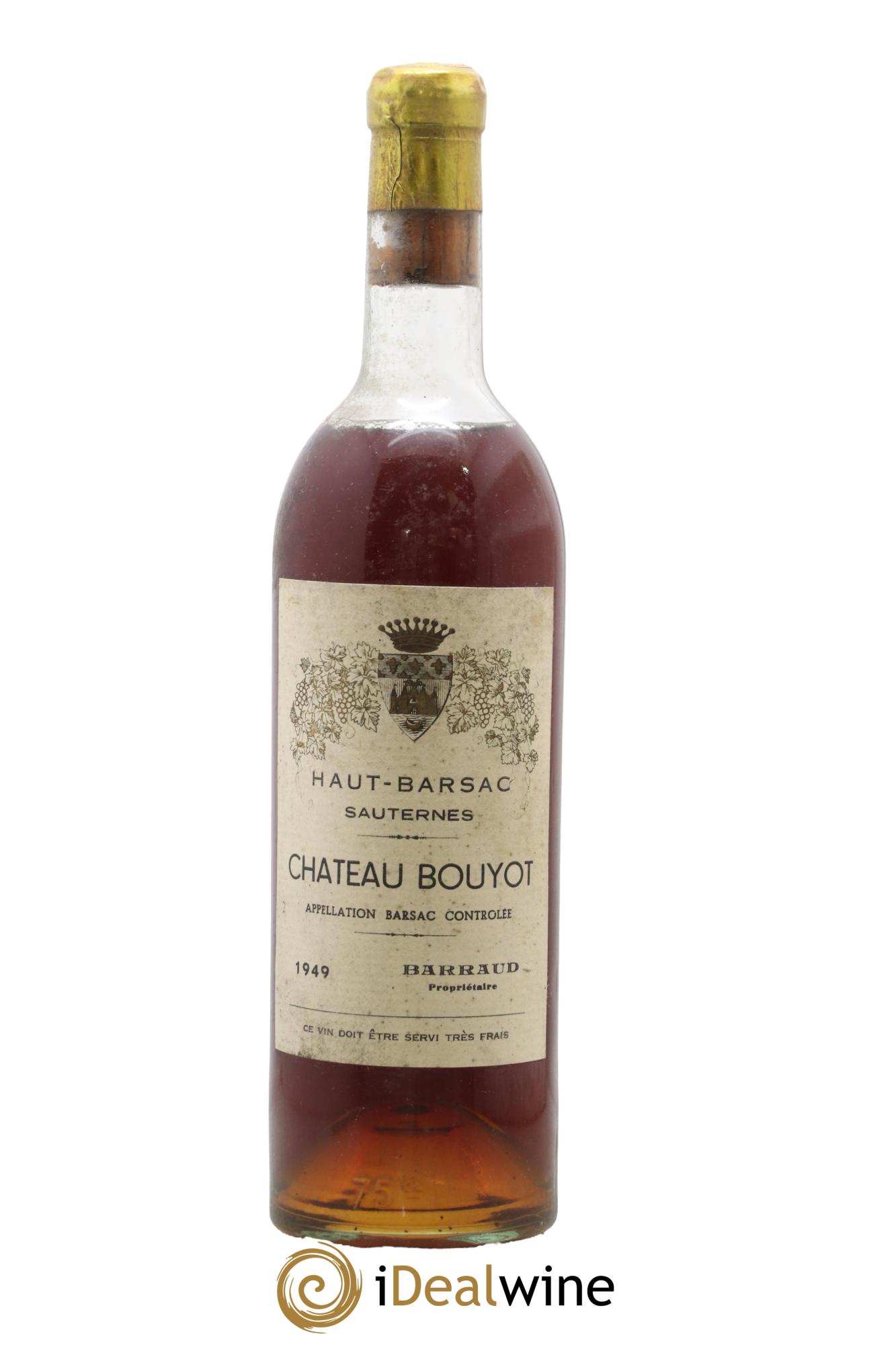 Sauternes Château Bouyot 1949 - Lot de 1 bouteille - 0