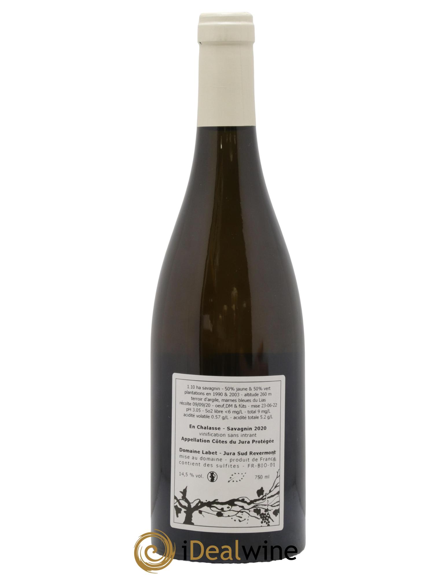 Côtes du Jura Fleur de Savagnin En Chalasse Romain - Julien - Charline Labet 2020 - Posten von 1 Flasche - 1