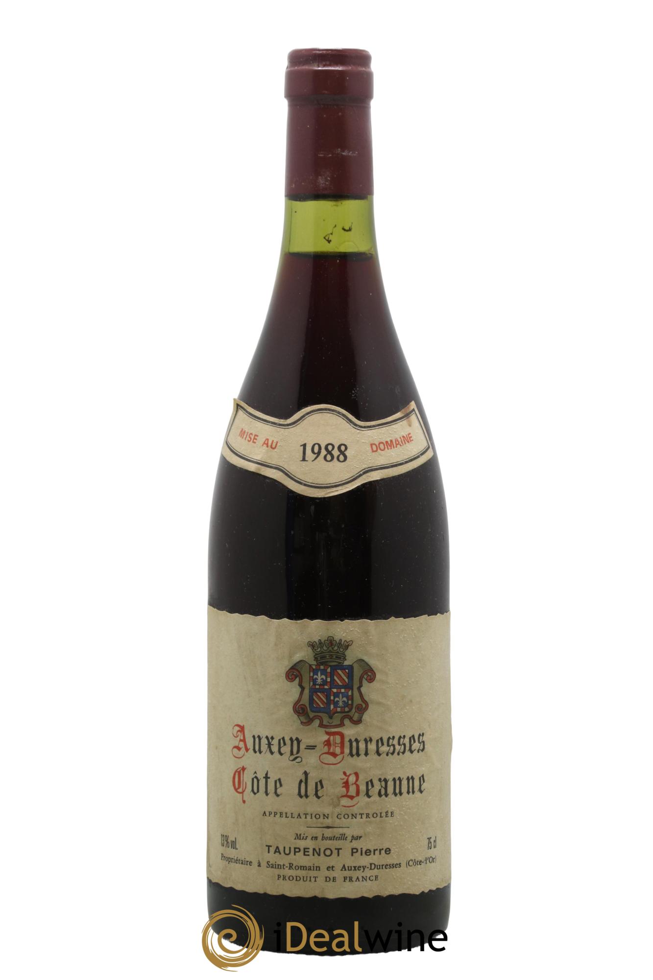 Auxey-Duresses Domaine Taupenot Pierre 1988 - Lot de 1 bouteille - 0