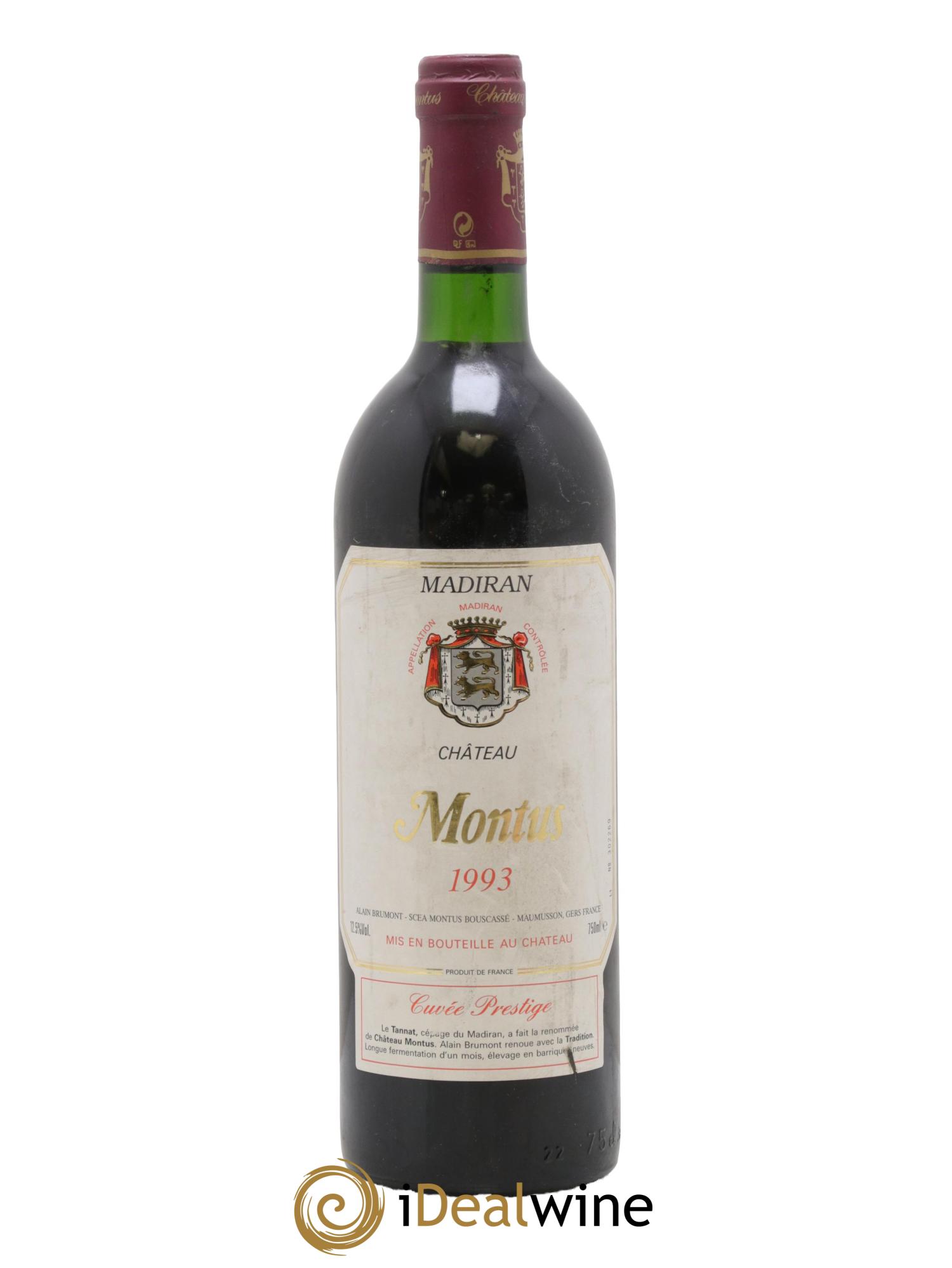 Madiran Château Montus-Prestige Alain Brumont 1993 - Lot de 1 bouteille - 0