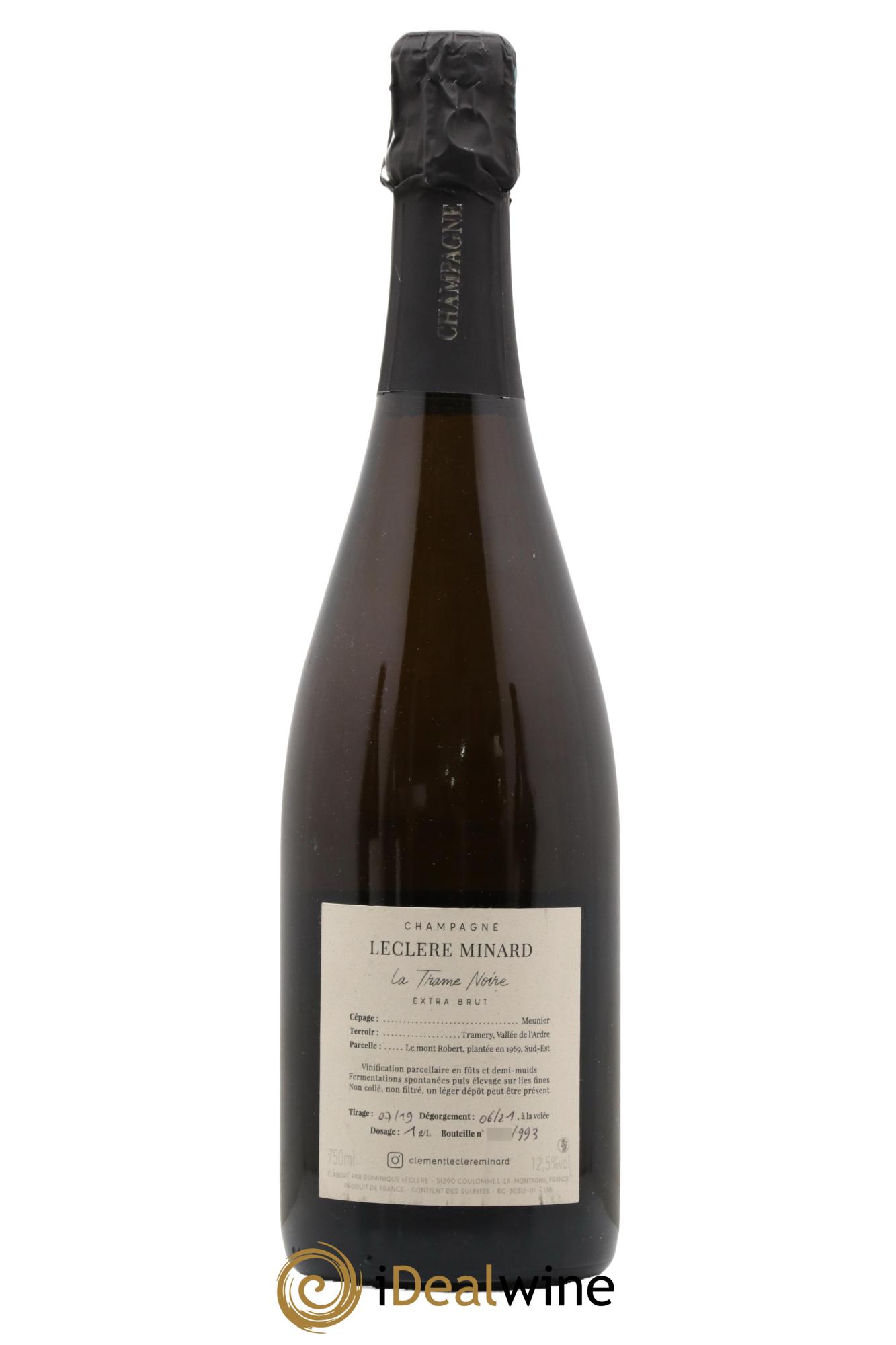 Champagne Extra-Brut La Trame Noire Leclere-Minard - Lot of 1 bottle - 1