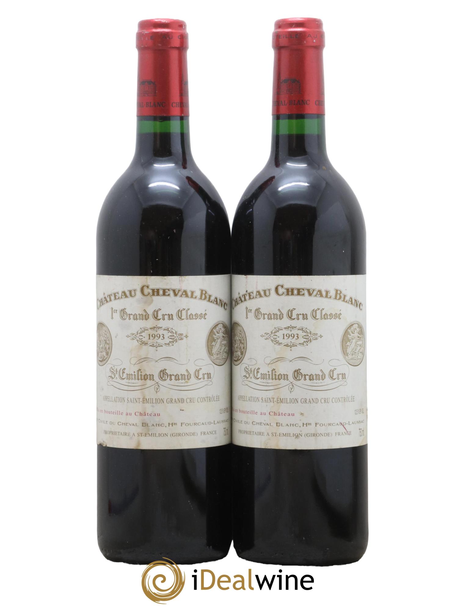 Château Cheval Blanc 1er Grand Cru Classé A 1993 - Lot de 2 bouteilles - 0