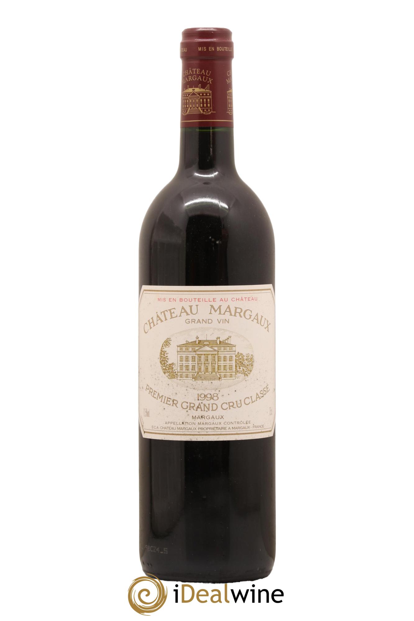 Château Margaux 1er Grand Cru Classé 1998 - Lot de 1 bouteille - 0