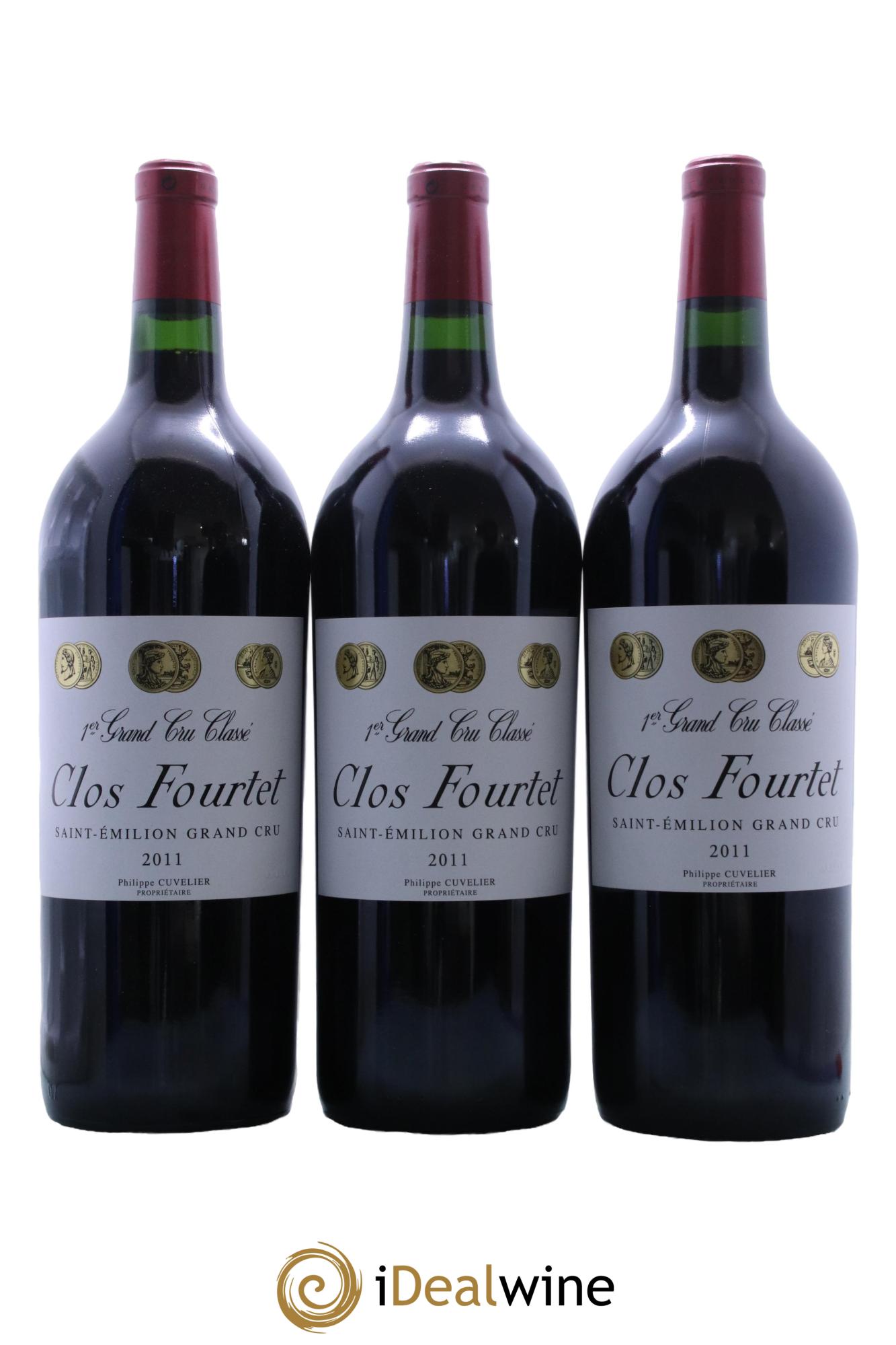 Clos Fourtet 1er Grand Cru Classé B 2011 - Lot de 3 magnums - 0