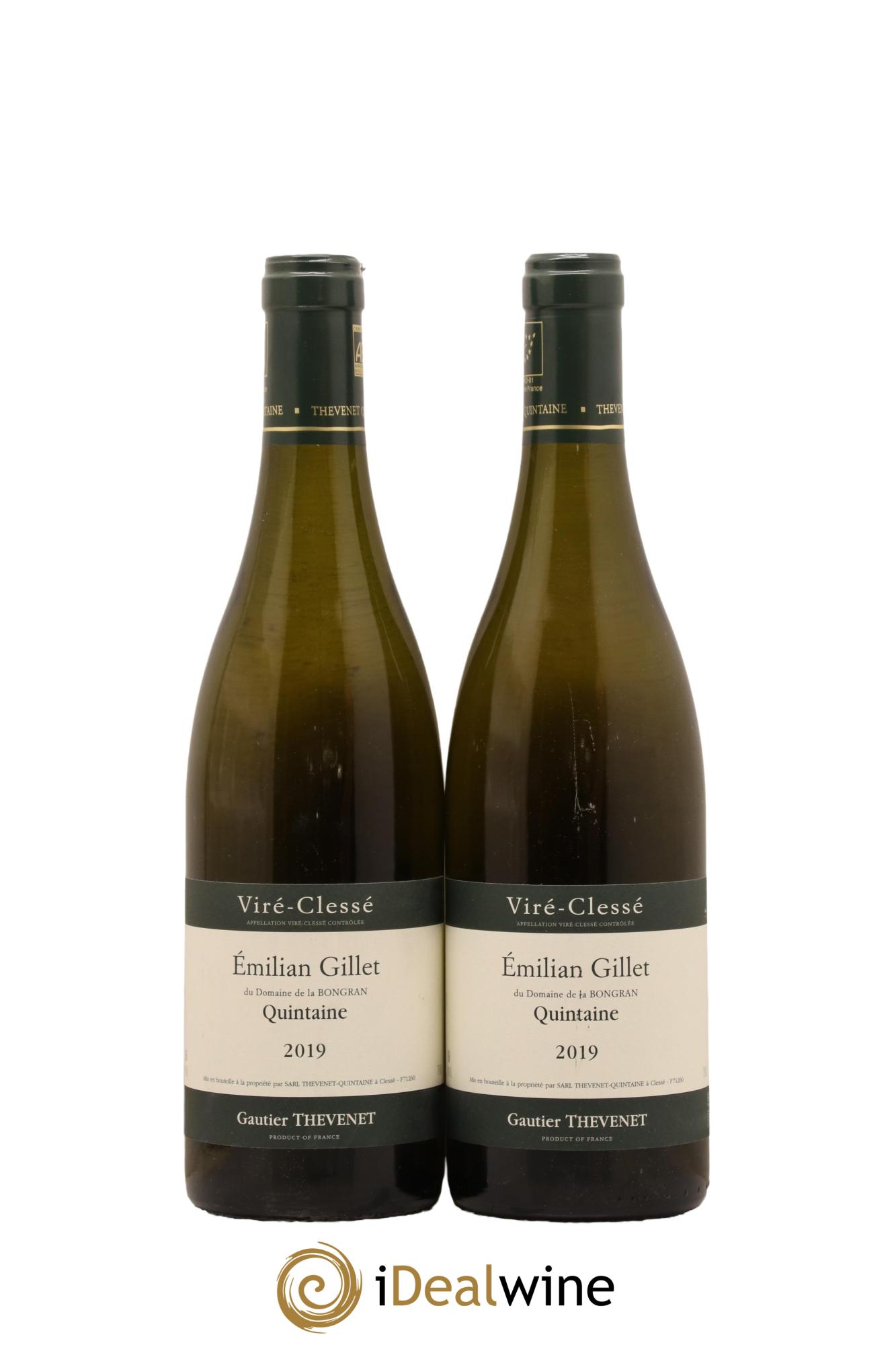 Viré-Clessé Emilian Gillet Domaine de la Bongran (J.Thevenet) 2019 - Lot de 2 bouteilles - 0