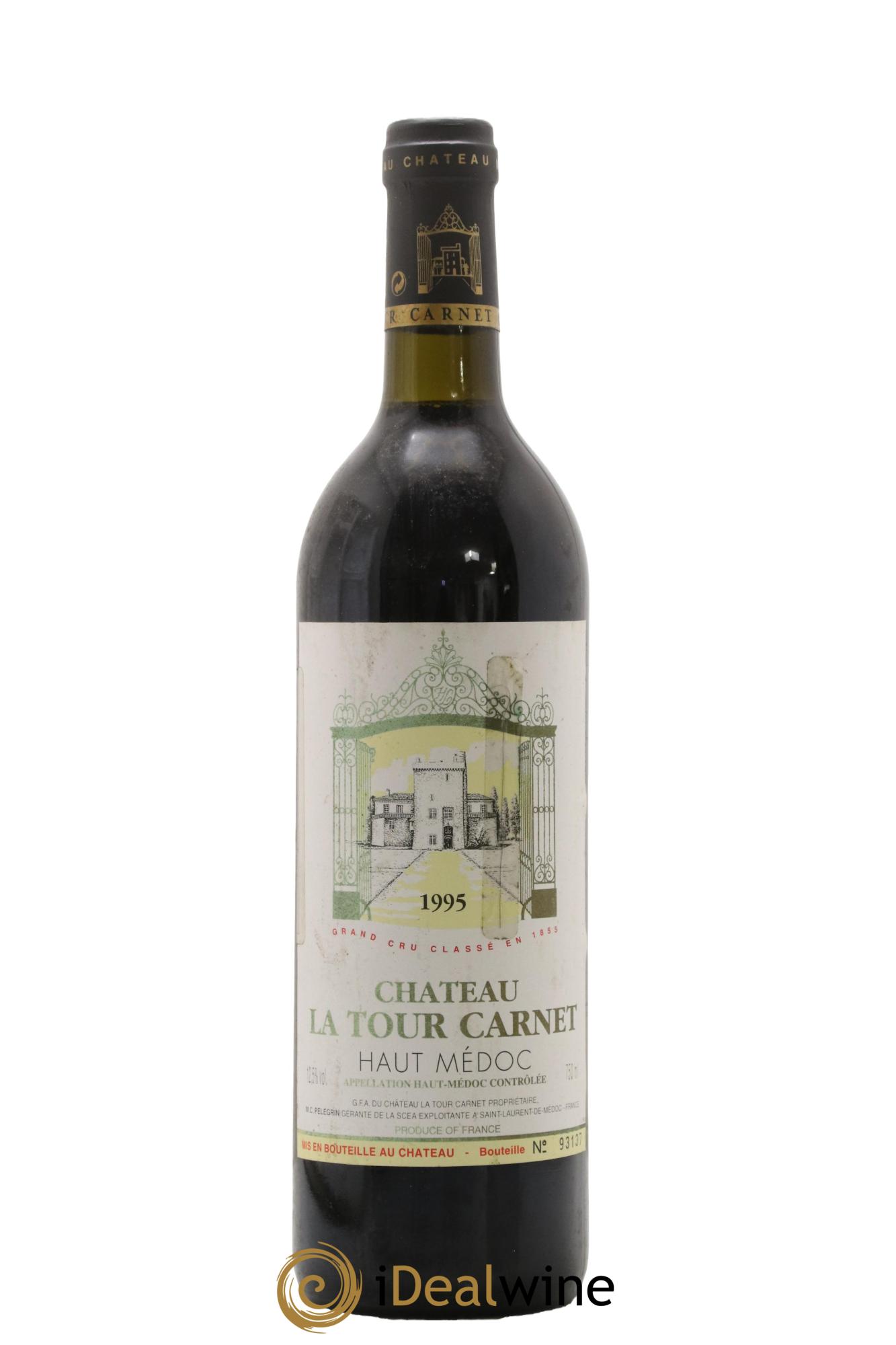 Château la Tour Carnet 4ème Grand Cru Classé 1995 - Lot of 1 bottle - 0
