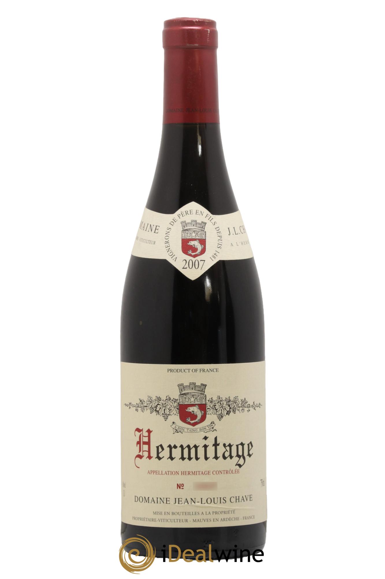 Hermitage Jean-Louis Chave 2007 - Posten von 1 Flasche - 0