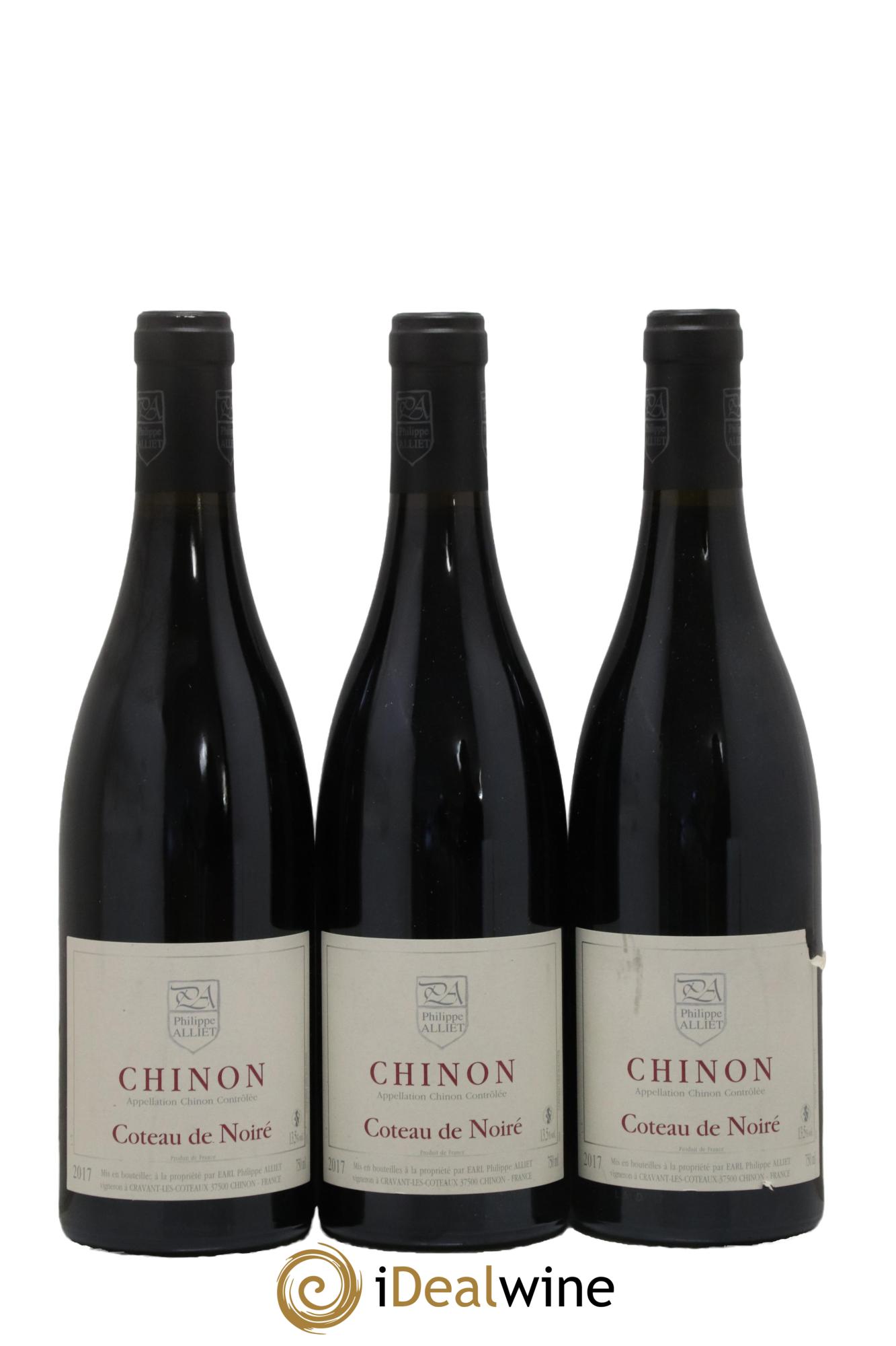 Chinon Coteau de Noiré Philippe Alliet 2017 - Lot of 3 bottles - 0