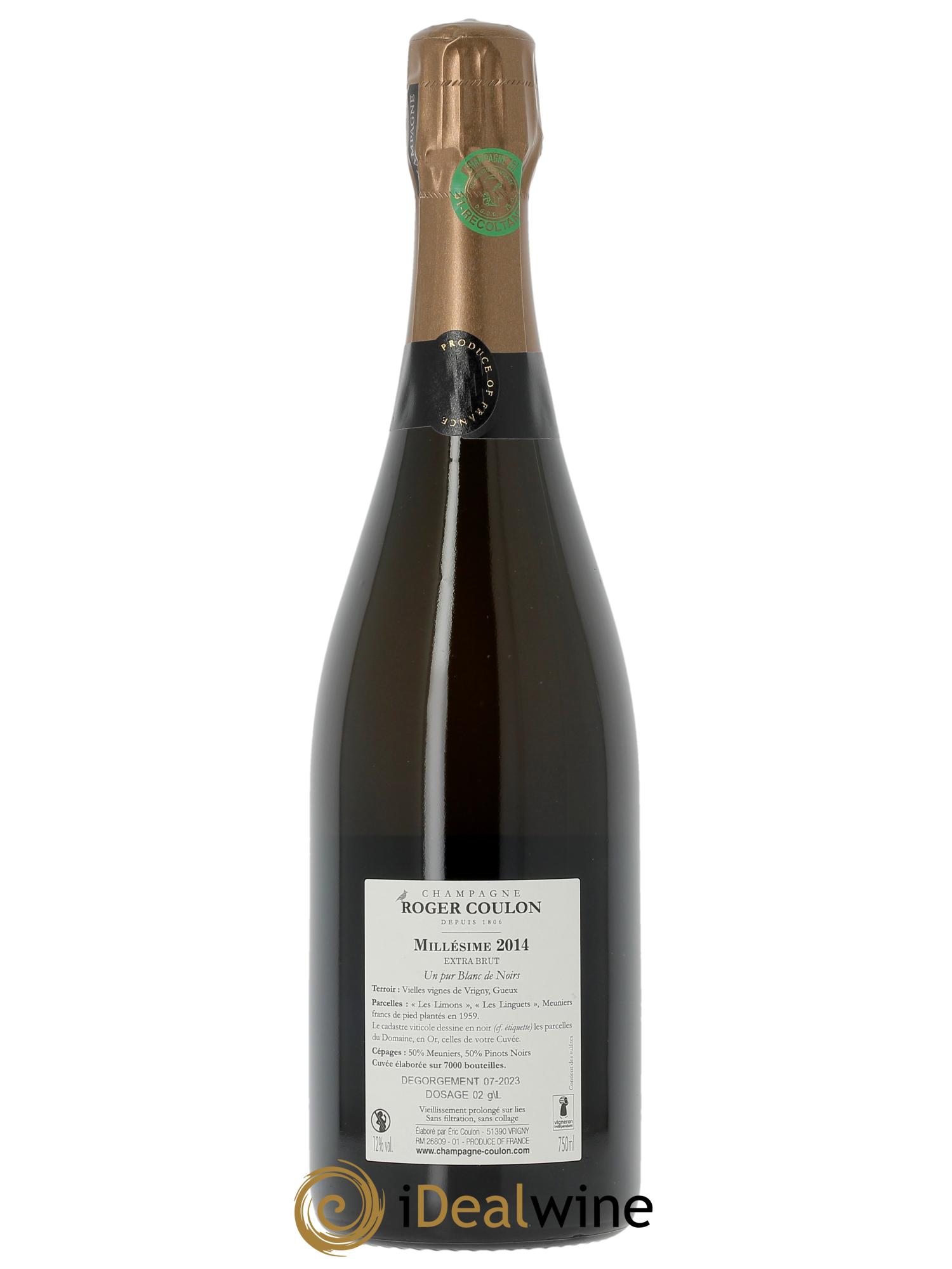 Franc de Pied Blanc de Noirs Extra-Brut Roger Coulon  2014 - Lot de 1 bouteille - 1