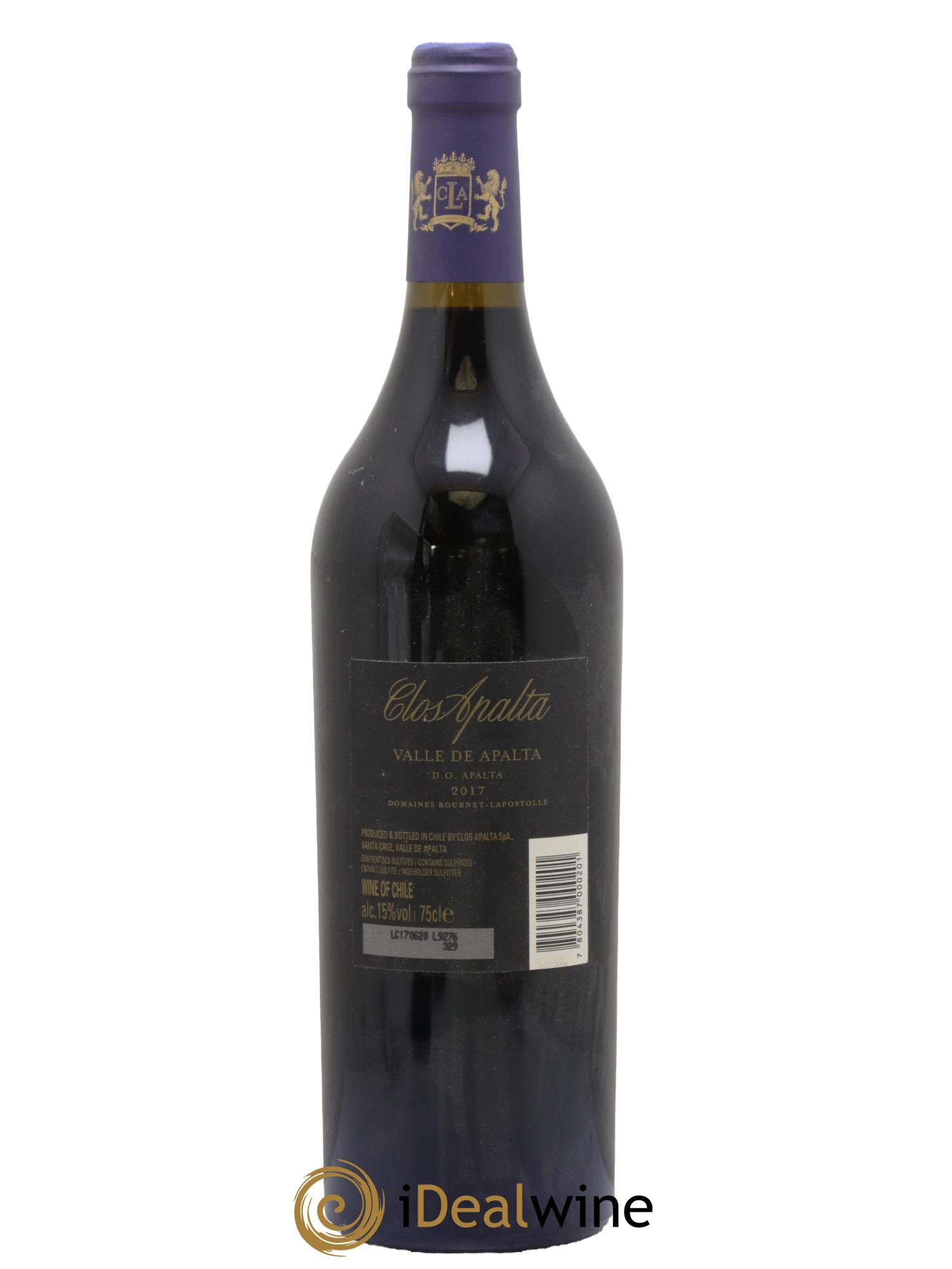 Colchagua Casa Lapostolle Clos Apalta 2017 - Lot of 1 bottle - 1