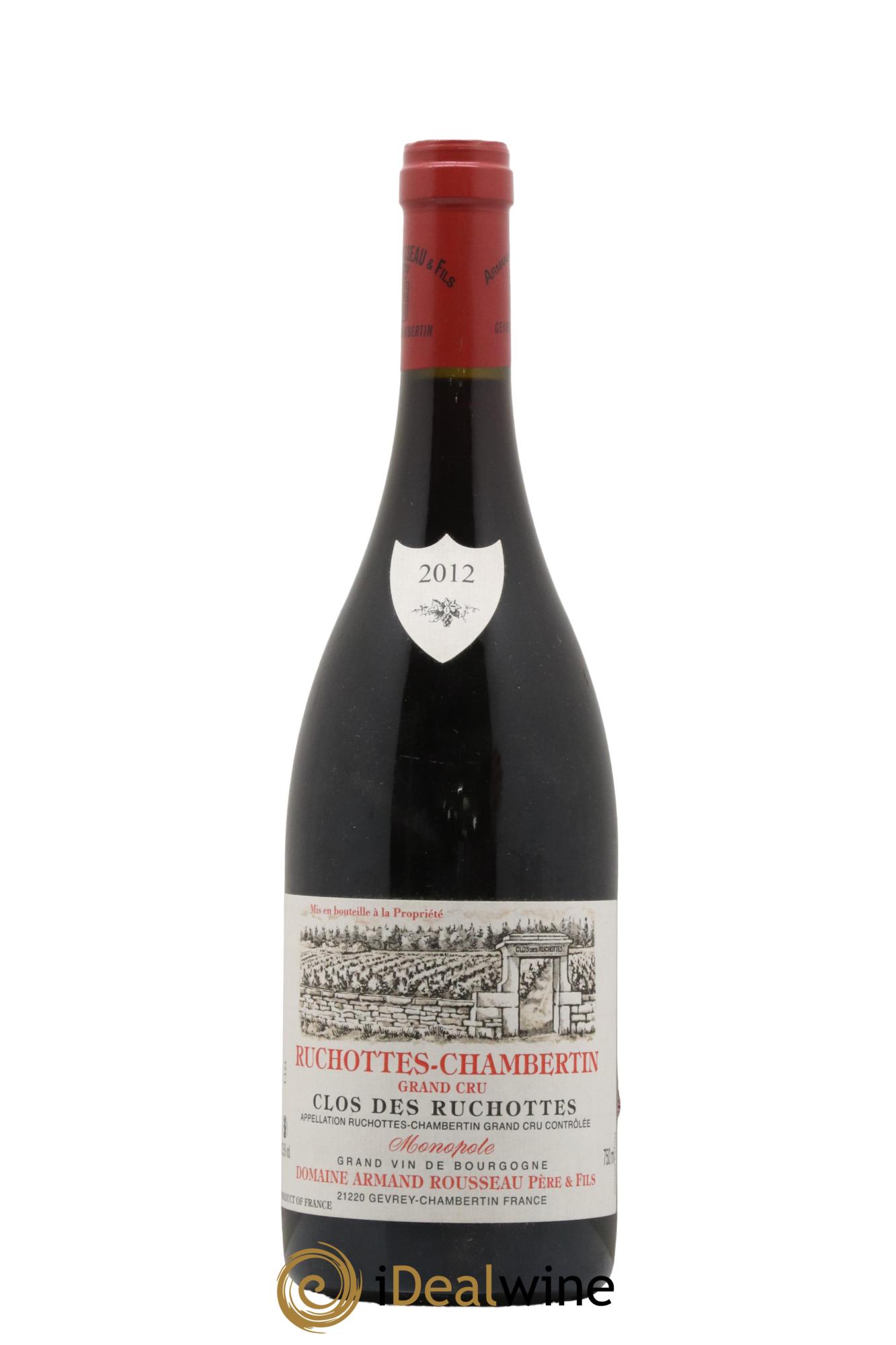 Ruchottes-Chambertin Grand Cru Clos des Ruchottes Armand Rousseau (Domaine) 2012 - Lot of 1 bottle - 0