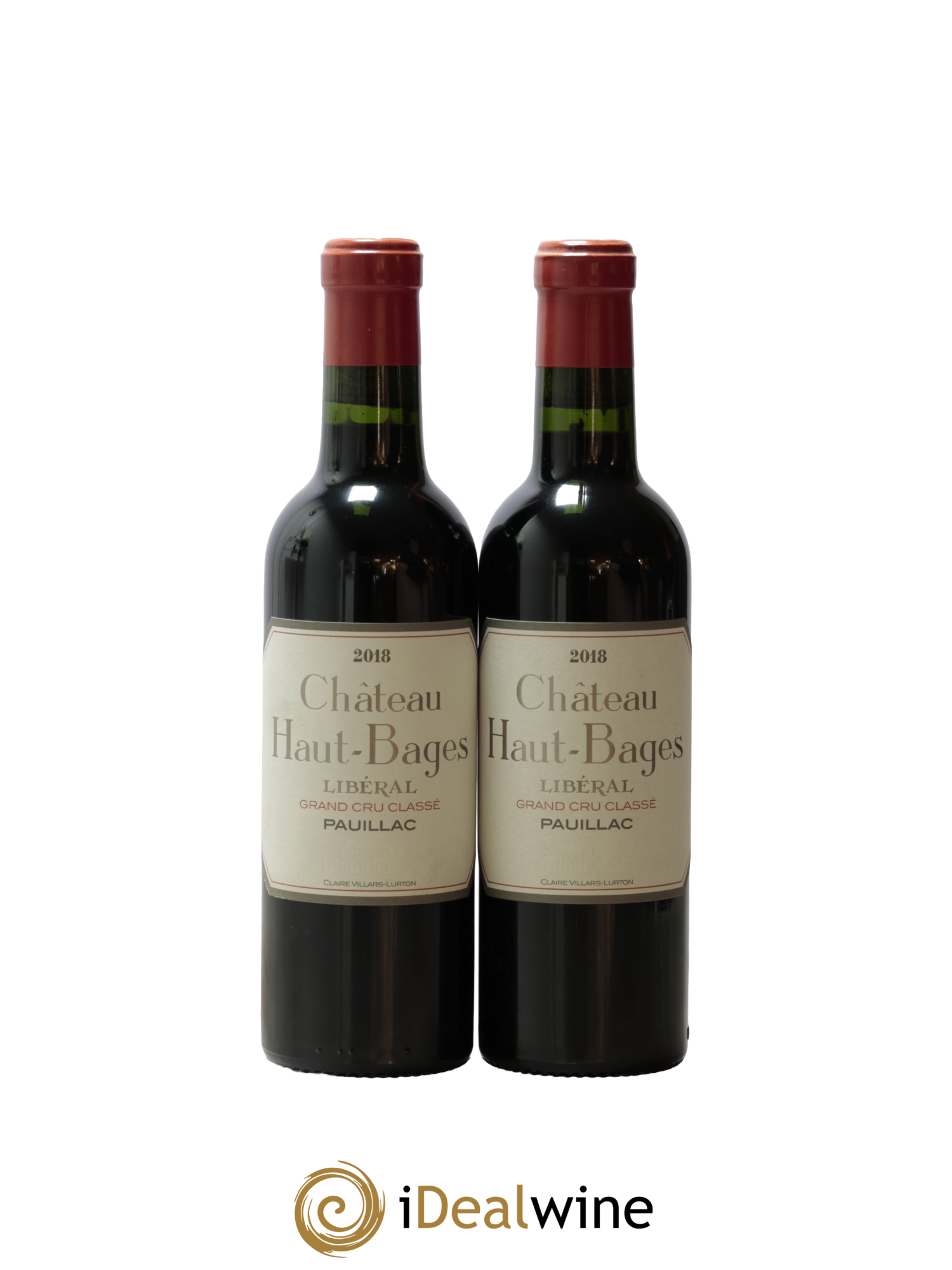 Château Haut Bages Libéral 5ème Grand Cru Classé 2018 - Lotto di 2 mezze bottiglie - 0