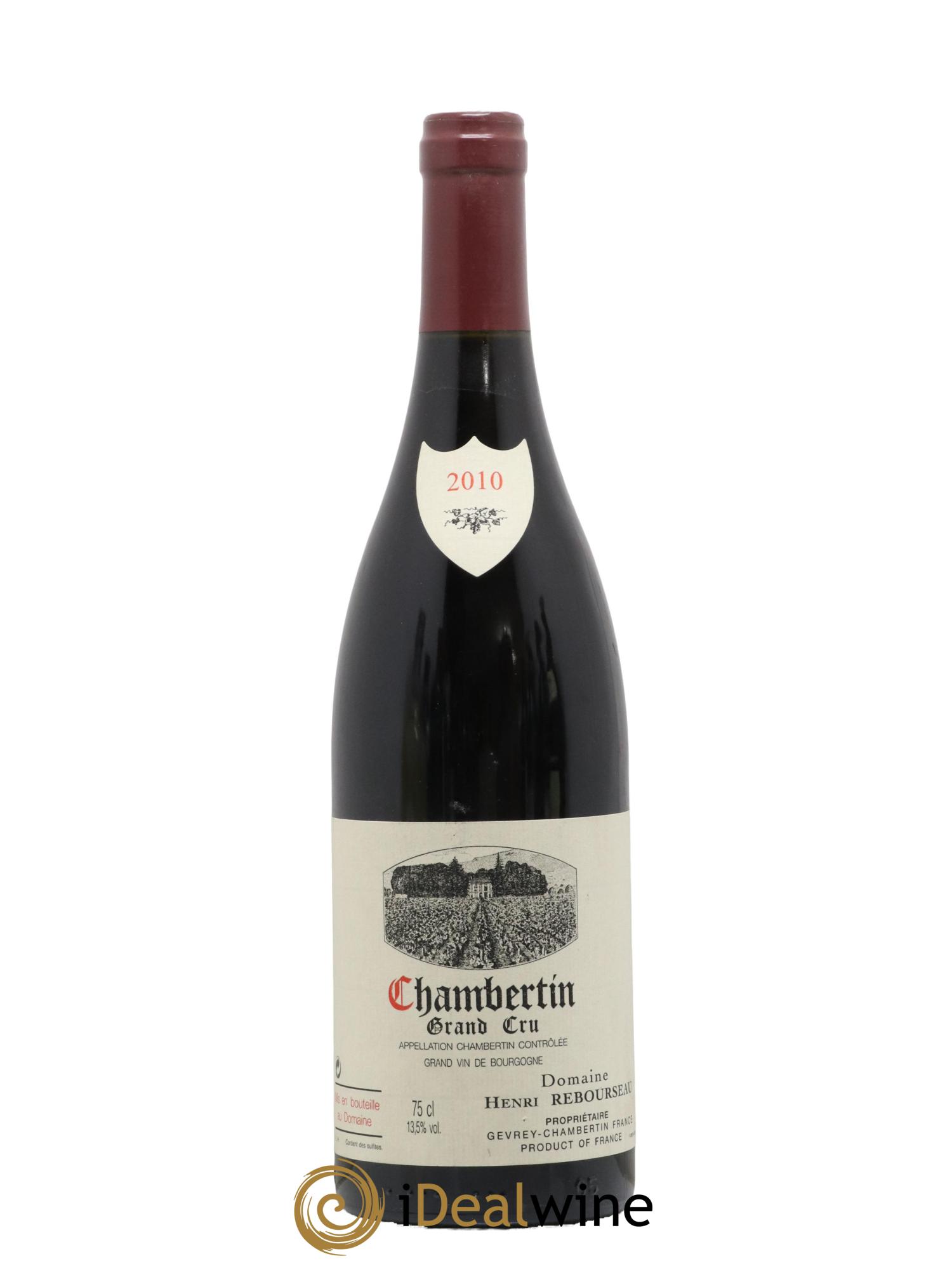 Chambertin Grand Cru Henri Rebourseau 2010 - Lot de 1 bouteille - 0