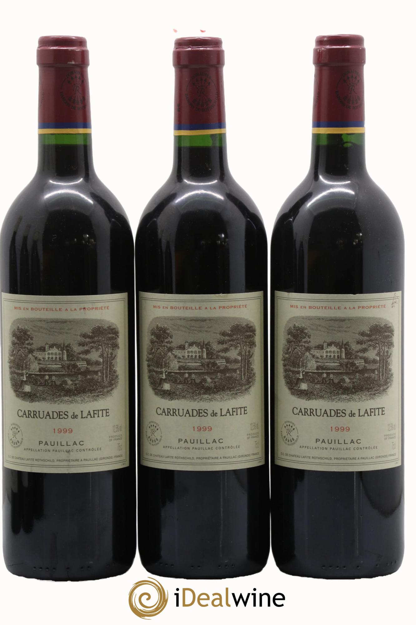 Carruades de Lafite Rothschild Second Vin 1999 - Lot de 3 bouteilles - 0
