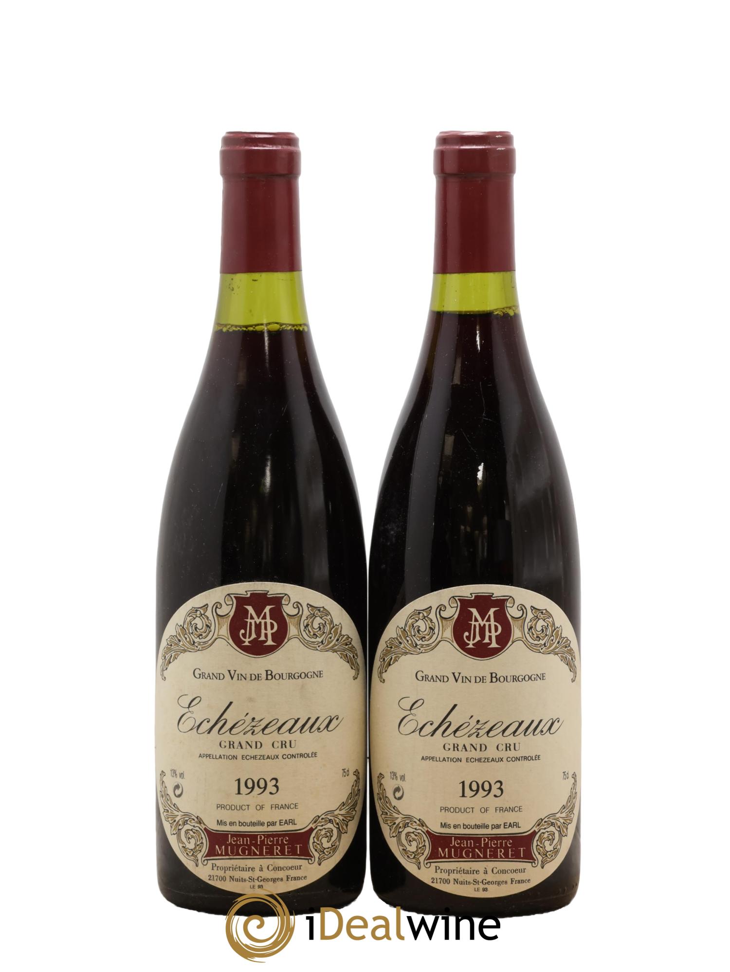Echezeaux Grand Cru Domaine Jean-Pierre Mugneret 1993 - Lot de 2 bouteilles - 0