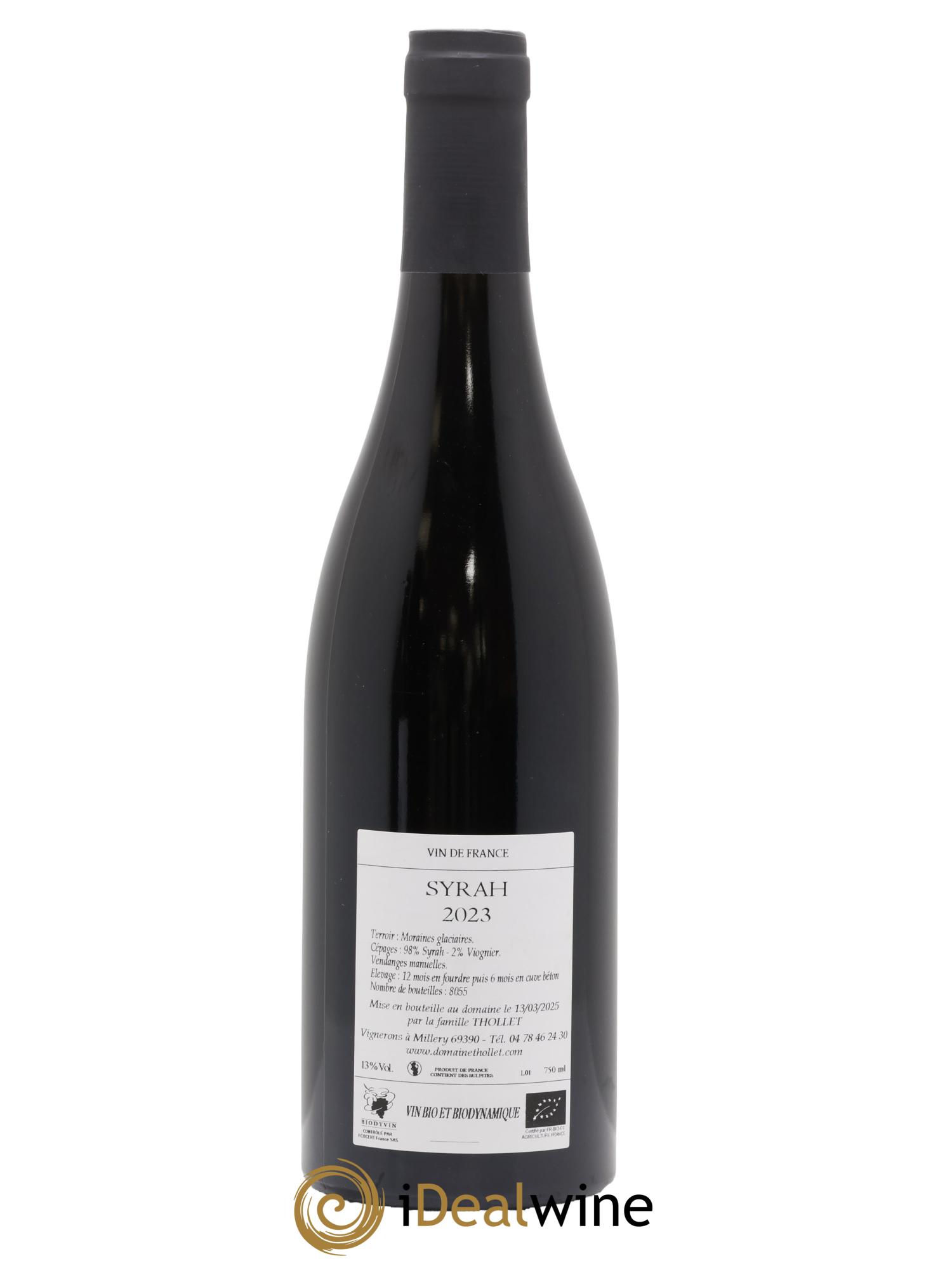 Vin de France Syrah Domaine de la Petite Gallée 2023 - Lot de 1 bouteille - 1