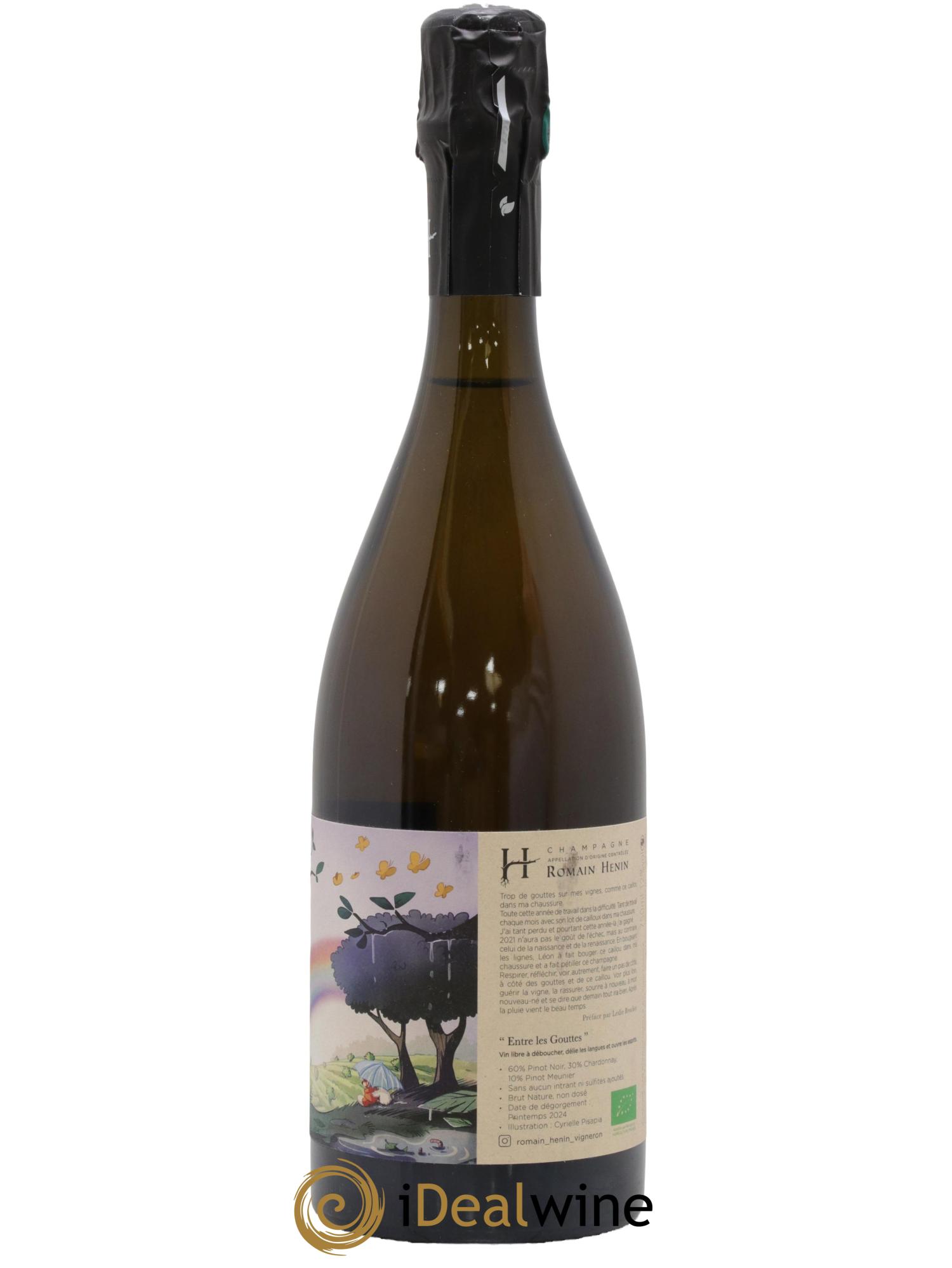 Entre les Gouttes Romain Henin 2021 - Lot of 1 bottle - 1