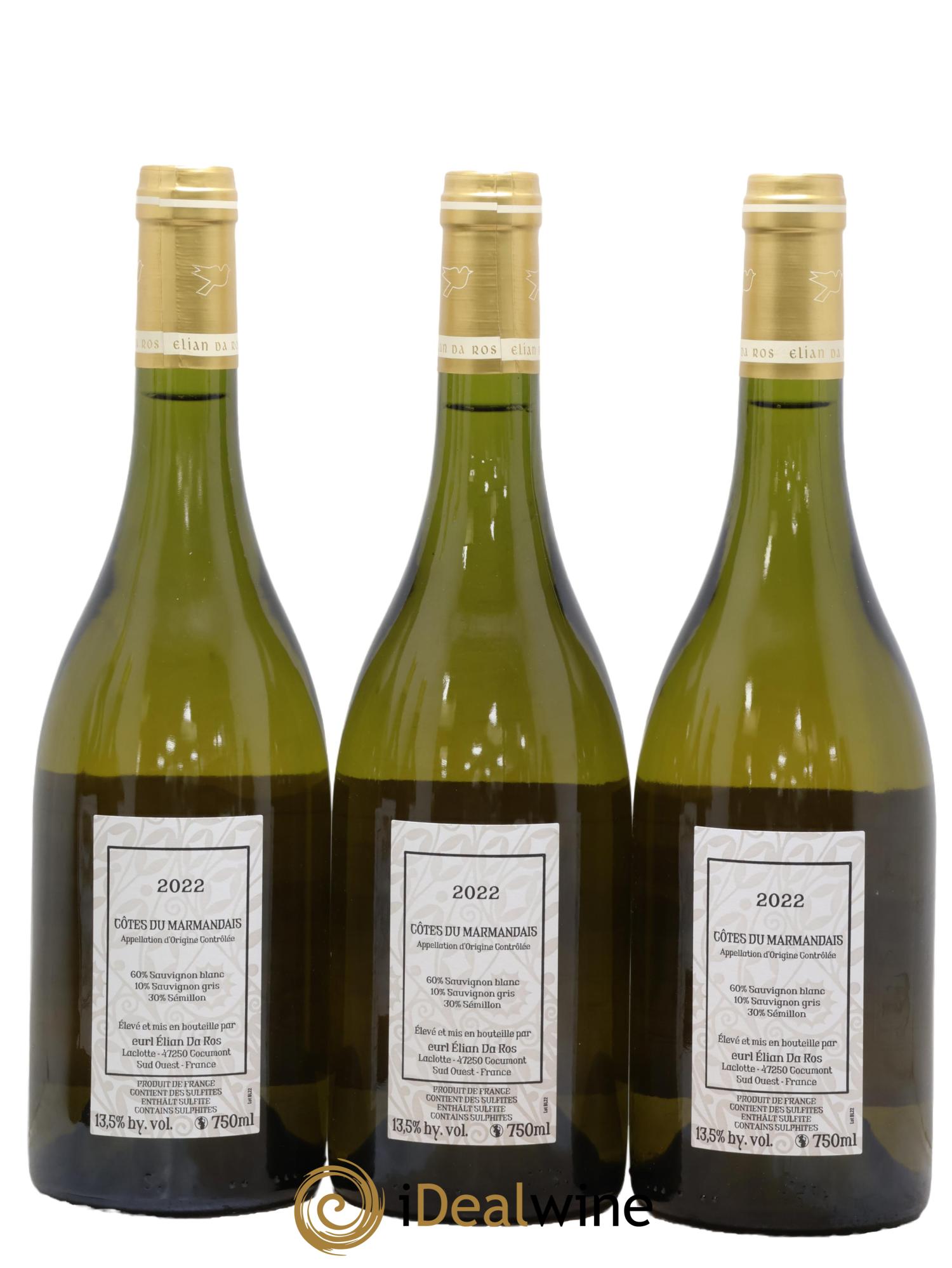 Côtes du Marmandais Coucou Elian Da Ros (Domaine) 2022 - Posten von 3 Flaschen - 1
