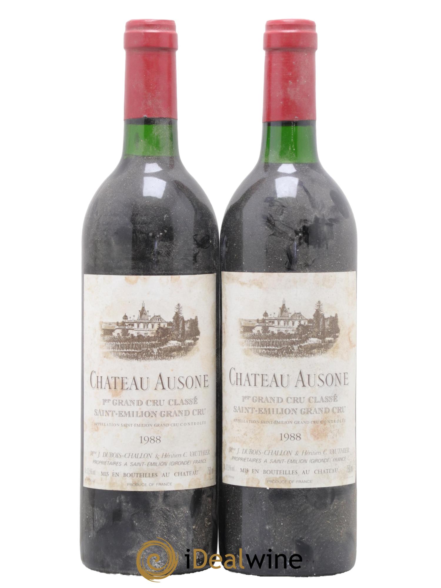 Château Ausone 1er Grand Cru Classé A 1988 - Lot de 2 bouteilles - 0