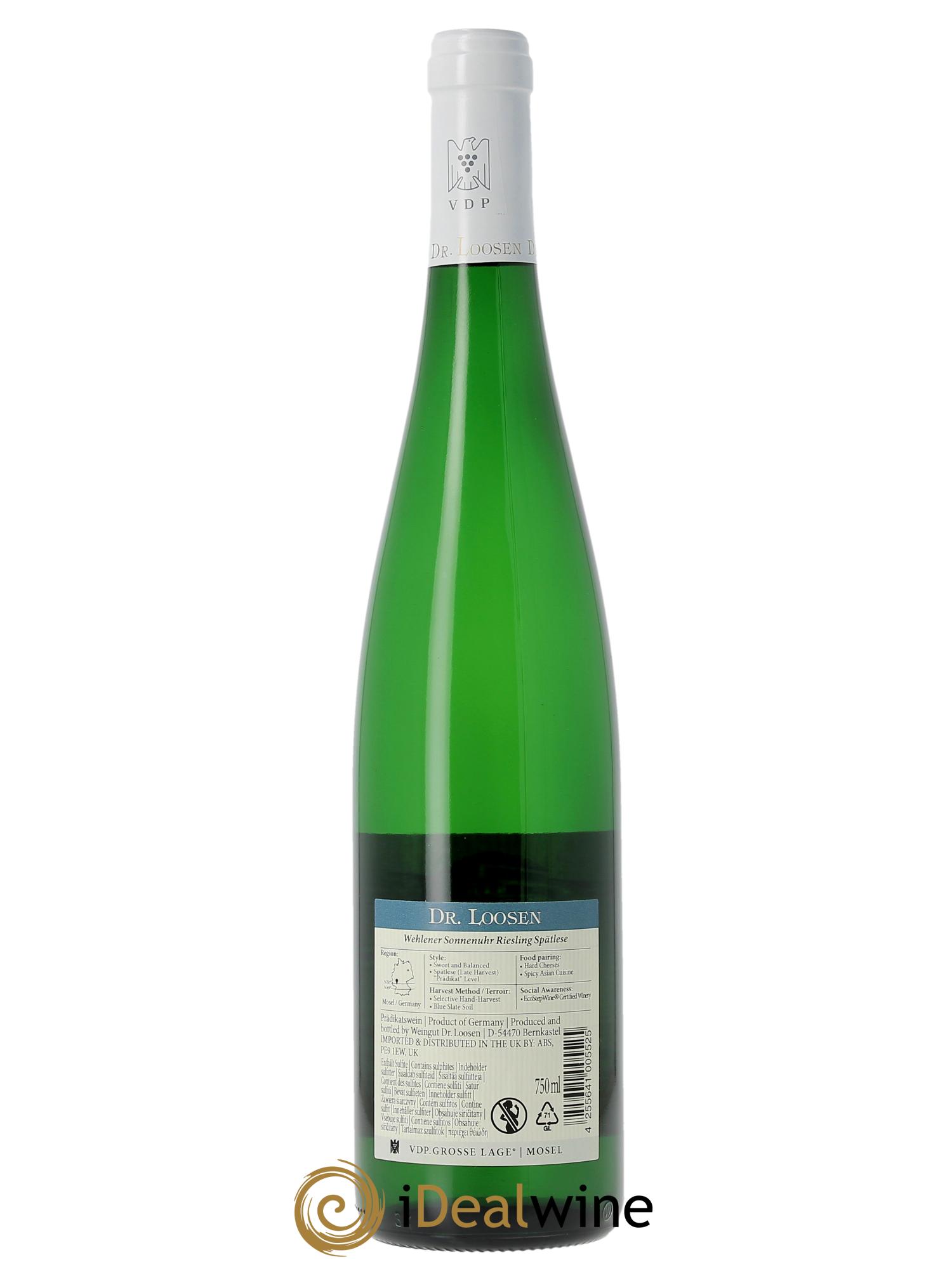 Riesling Dr. Loosen Wehlener Sonnenuhr Spatlese  2022 - Lot de 1 bouteille - 1