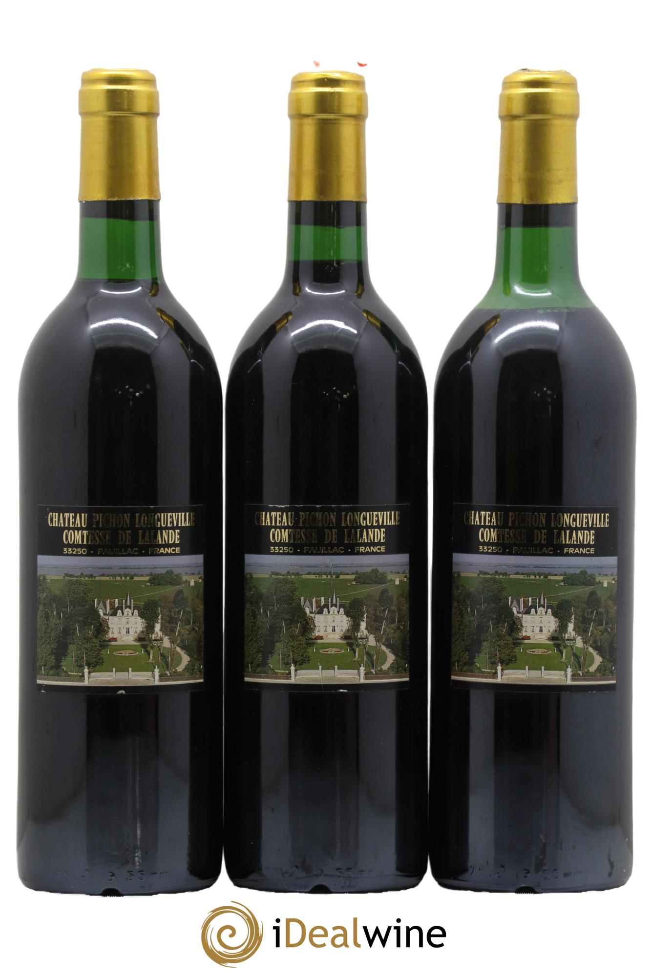 Château Pichon Longueville Comtesse de Lalande 2ème Grand Cru Classé 1990 - Lotto di 3 bottiglie - 1