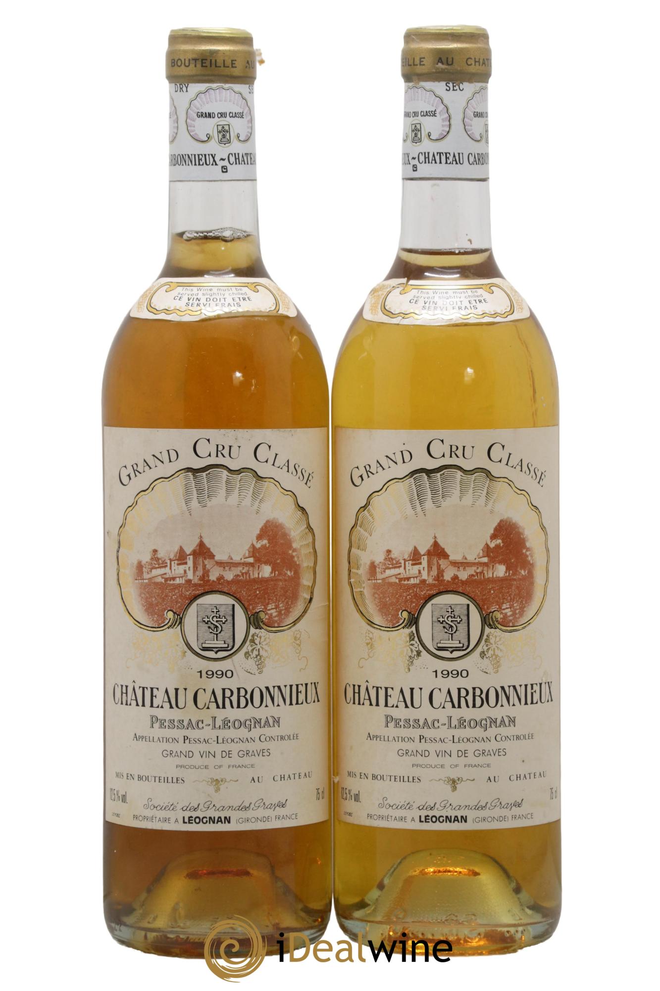 Château Carbonnieux Cru Classé de Graves 1990 - Posten von 2 Flaschen - 0