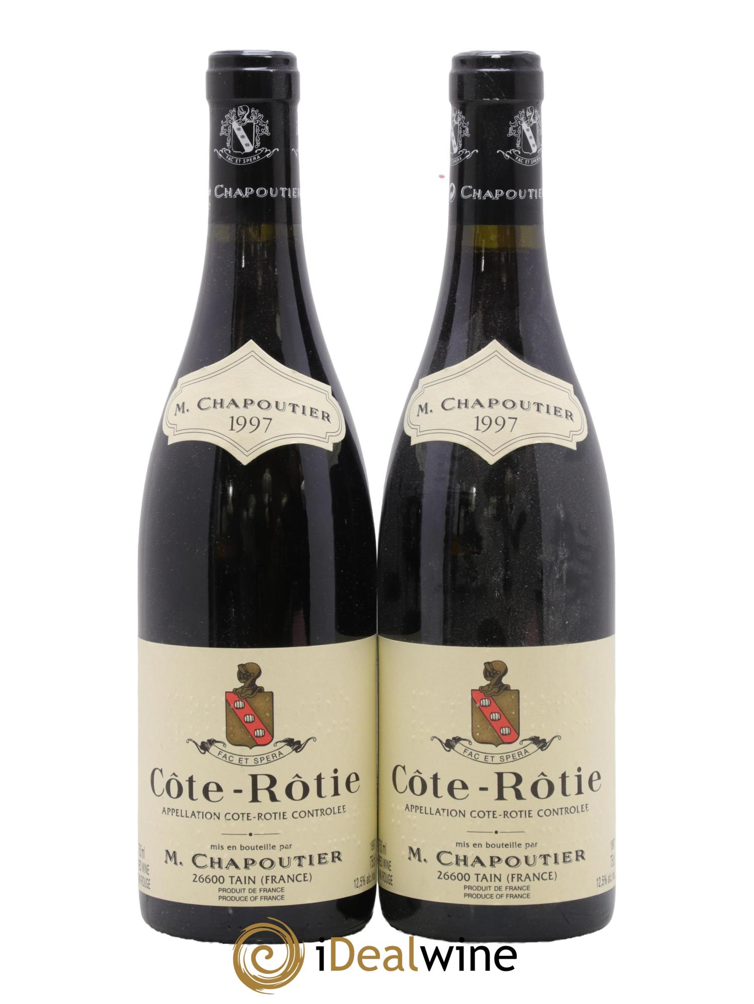 Côte-Rôtie Chapoutier 1997 - Lot de 2 bouteilles - 0