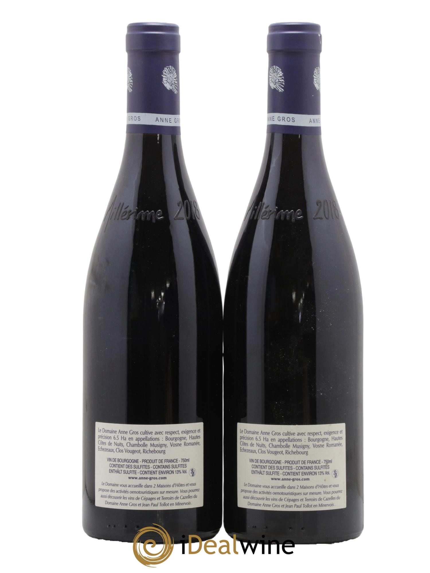 Clos de Vougeot Grand Cru Le Grand Maupertui Anne Gros 2018 - Lotto di 2 bottiglie - 1