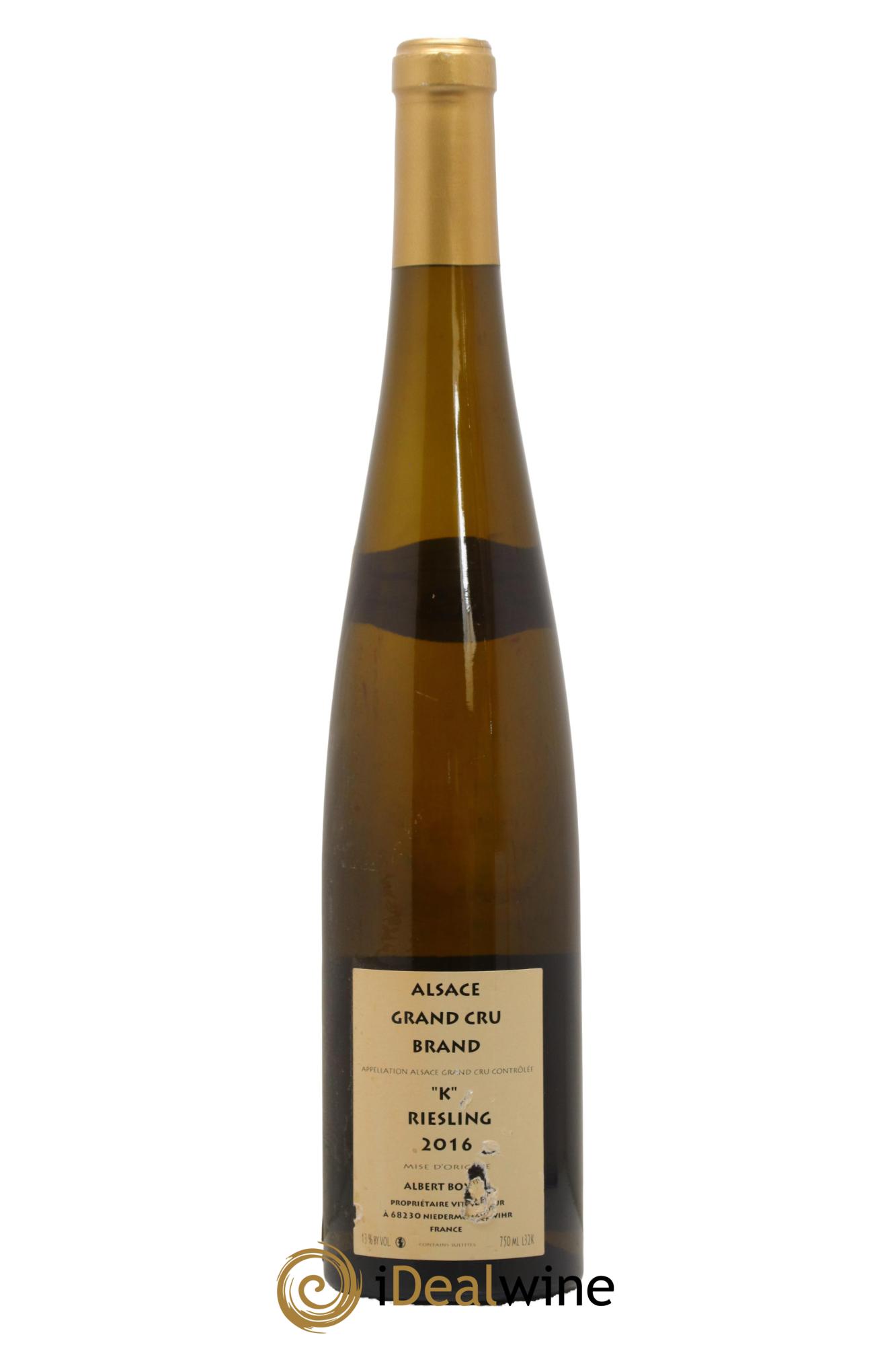 Alsace Riesling Grand Cru Brand K Albert Boxler 2016 - Lot de 1 bouteille - 1