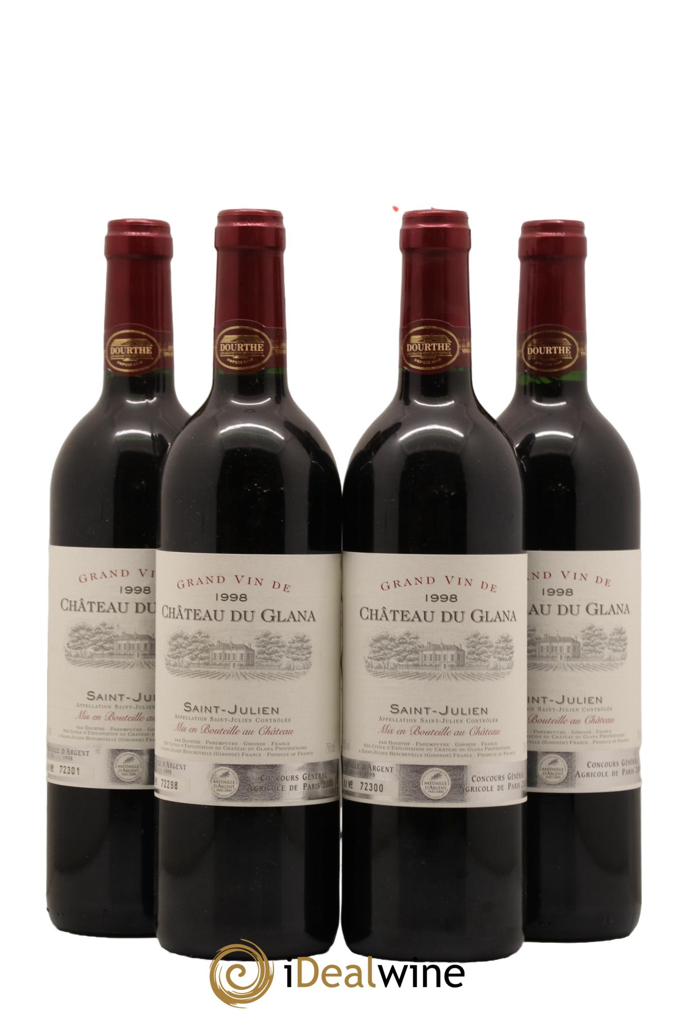 Château du Glana 1998 - Lot de 4 bouteilles - 0