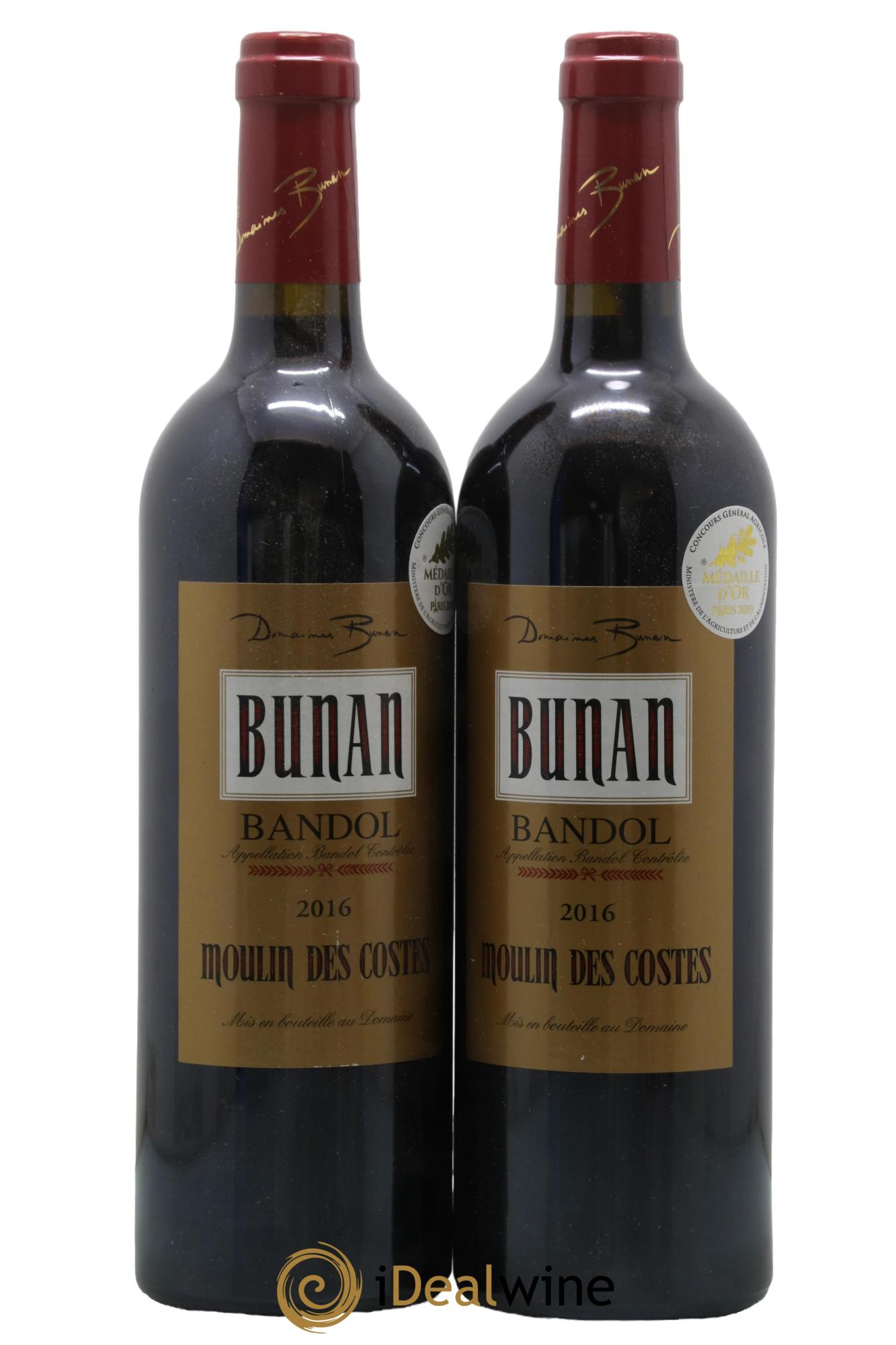 Bandol Moulin Des Costes Domaine Brunan 2016 - Lot de 2 bouteilles - 0