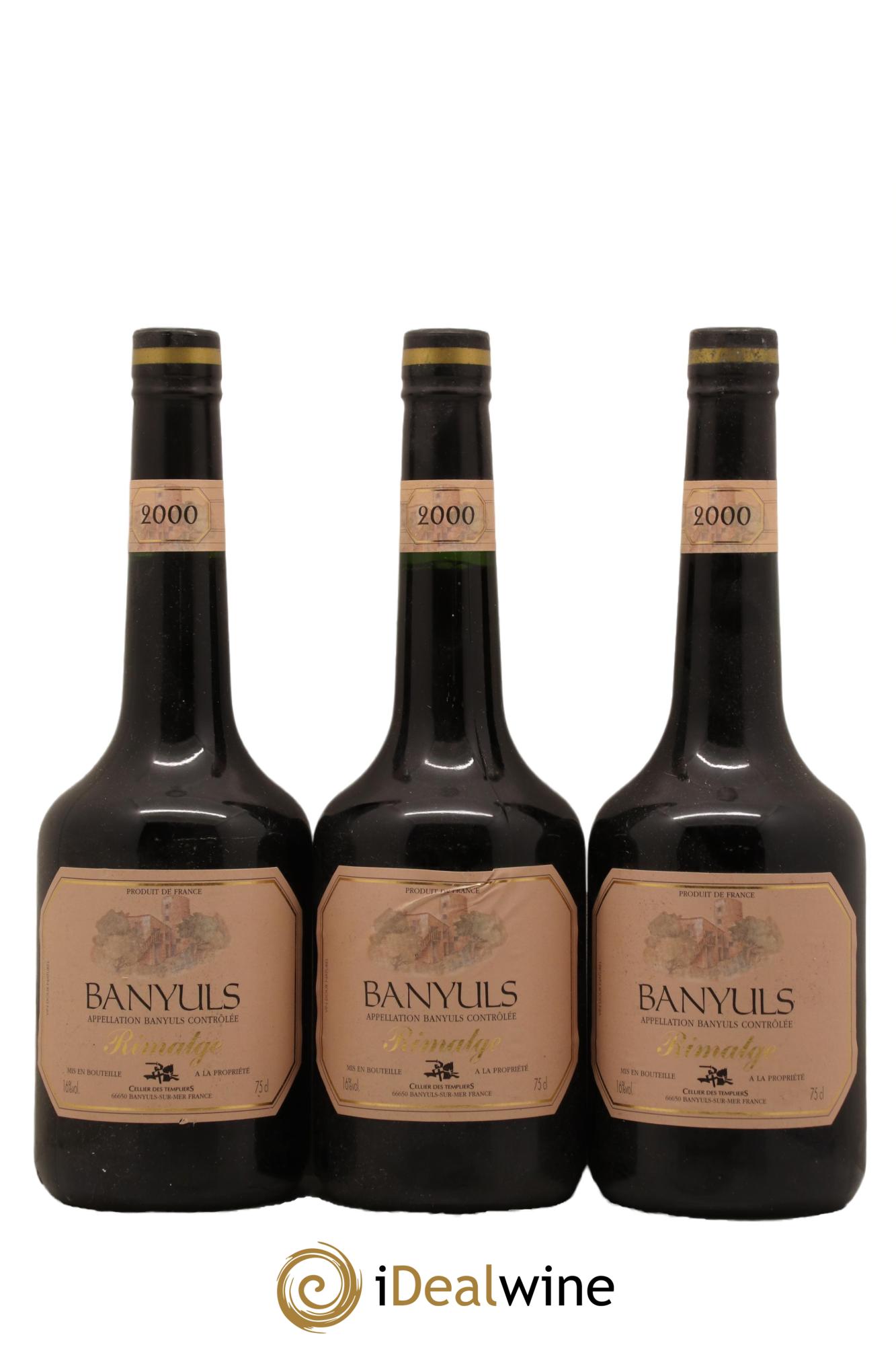 Banyuls Rimatge Cellier des Termpliers 2000 - Posten von 3 Flaschen - 0