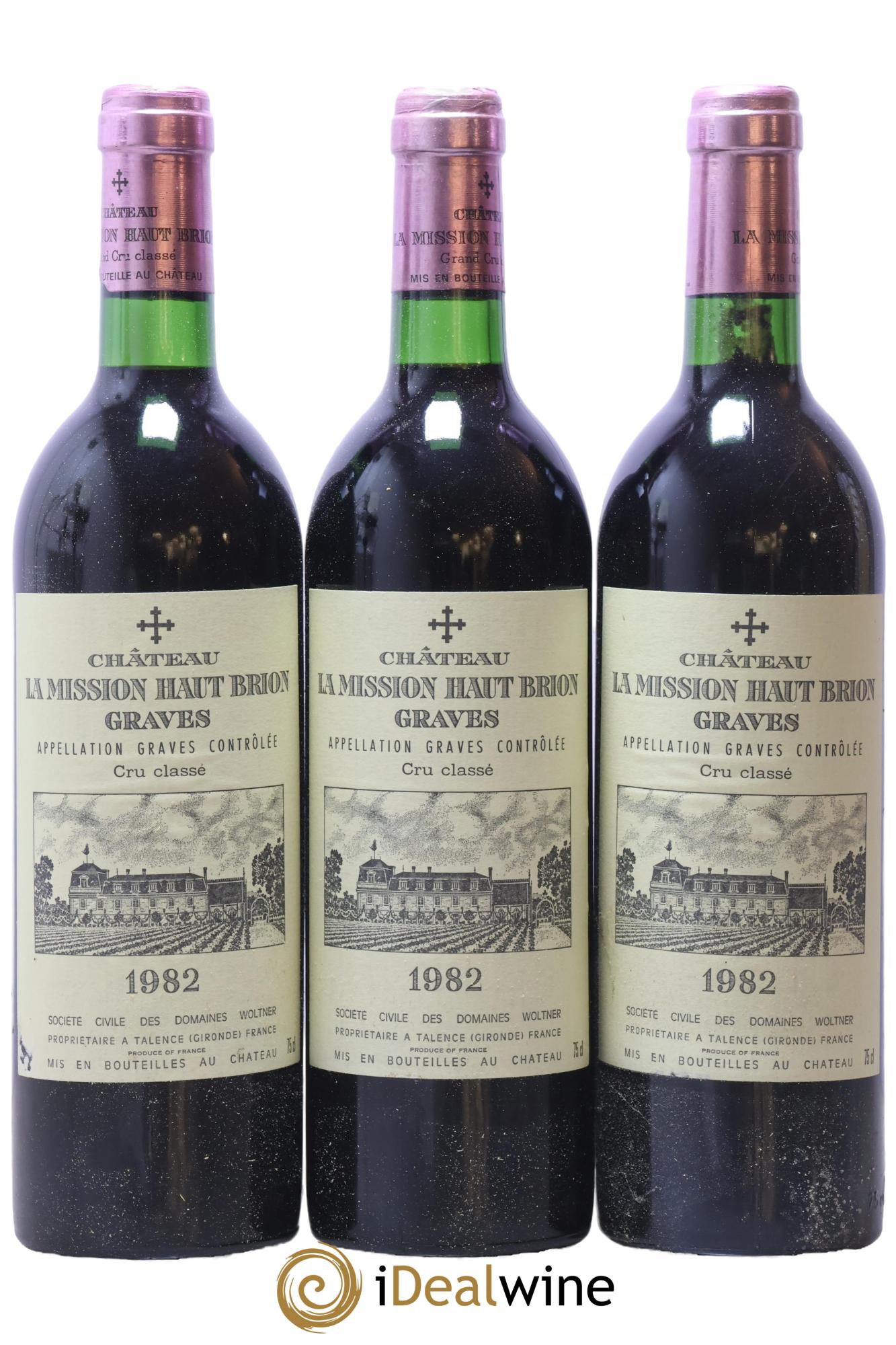 Château la Mission Haut-Brion Cru Classé de Graves 1982 - Lot of 3 bottles - 0