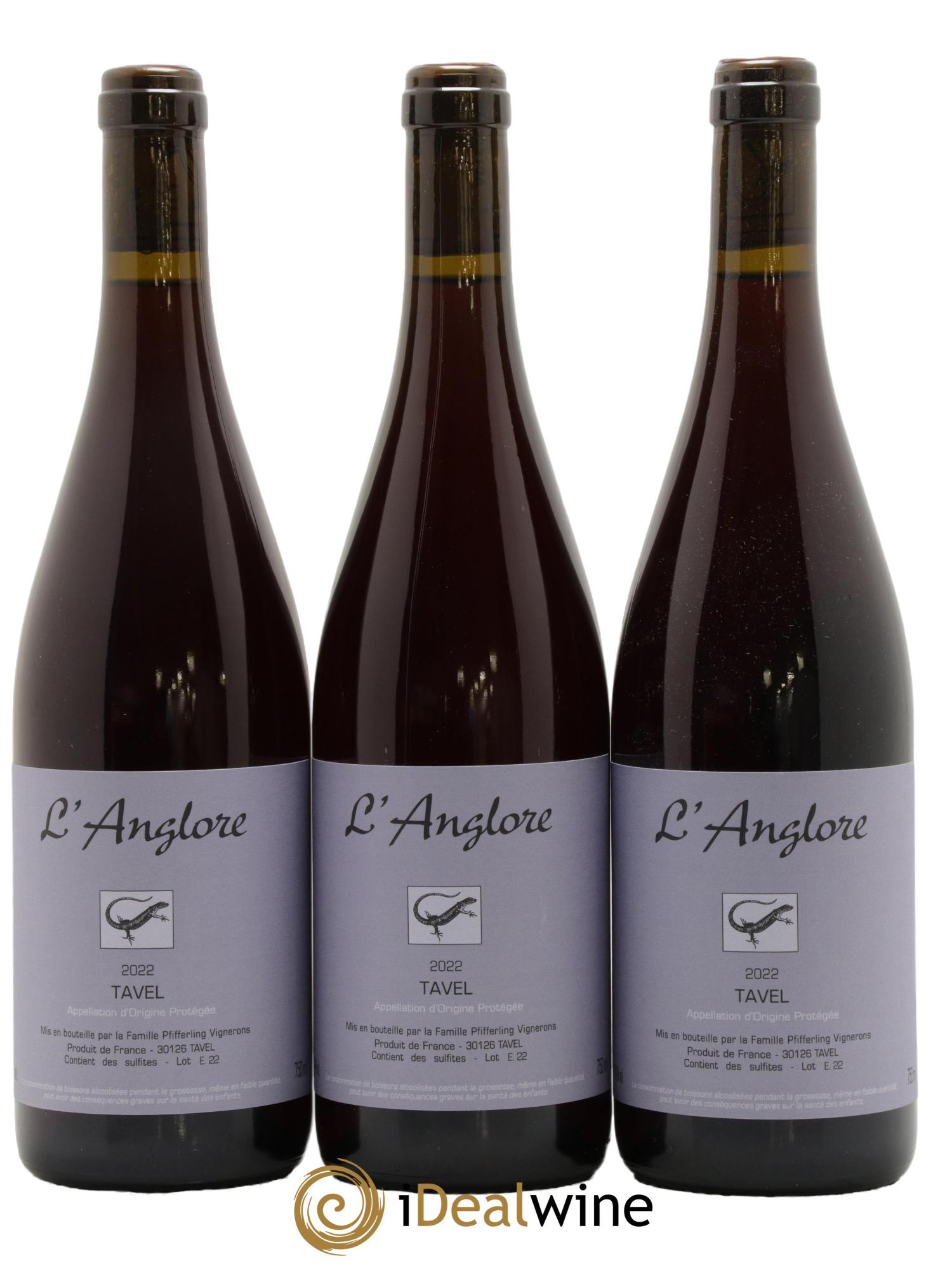 Tavel L'Anglore 2022 - Lot of 3 bottles - 0