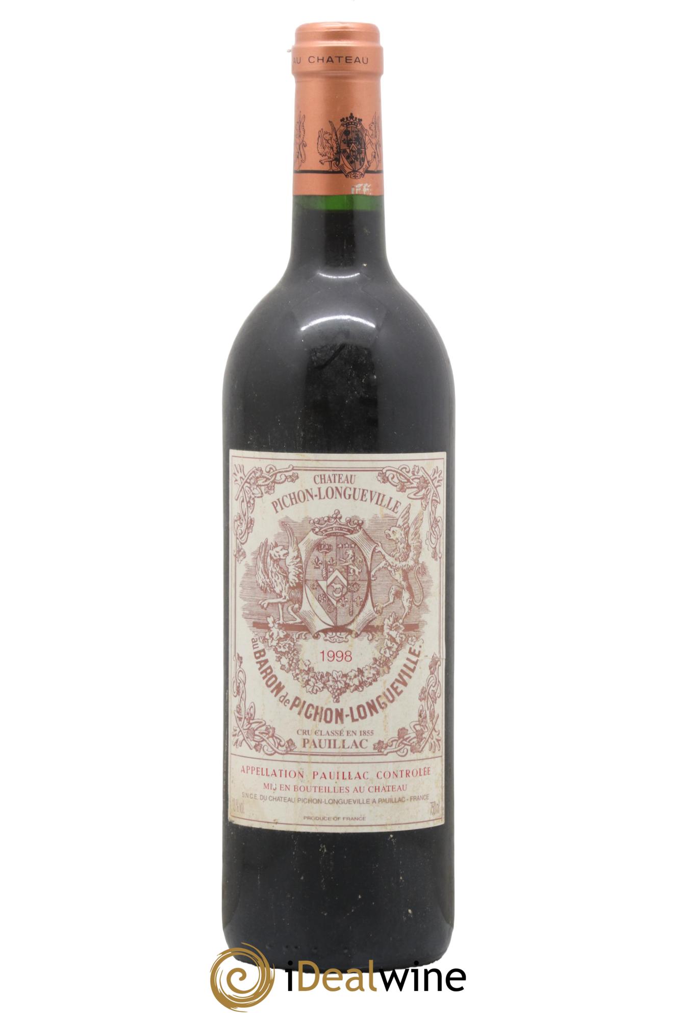 Pichon Longueville Baron 2ème Grand Cru Classé 1998 - Lot of 1 bottle - 0