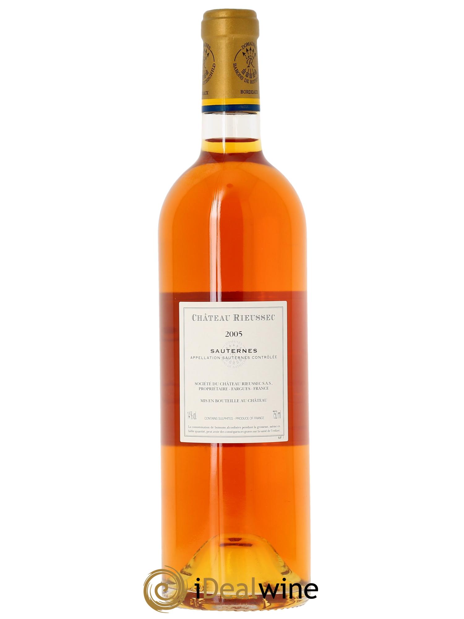 Château Rieussec 1er Grand Cru Classé 2005 - Posten von 1 Flasche - 1