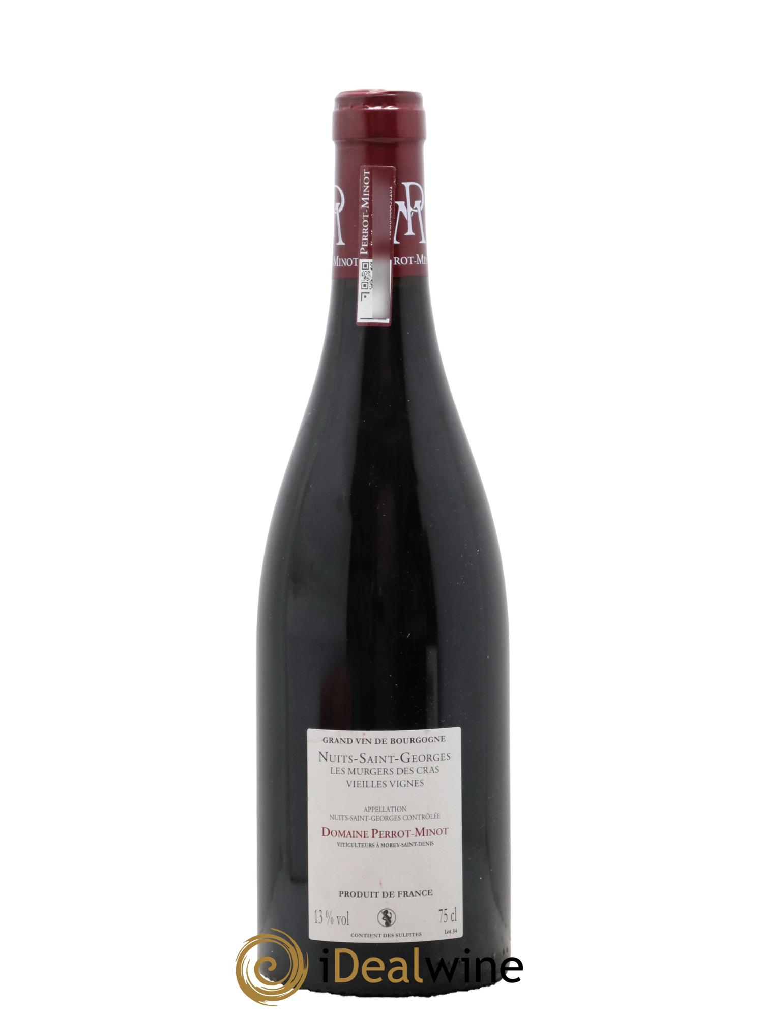 Nuits-Saint-Georges Les Murgers des Cras Vieilles Vignes Perrot-Minot 2015 - Lotto di 1 bottiglia - 1