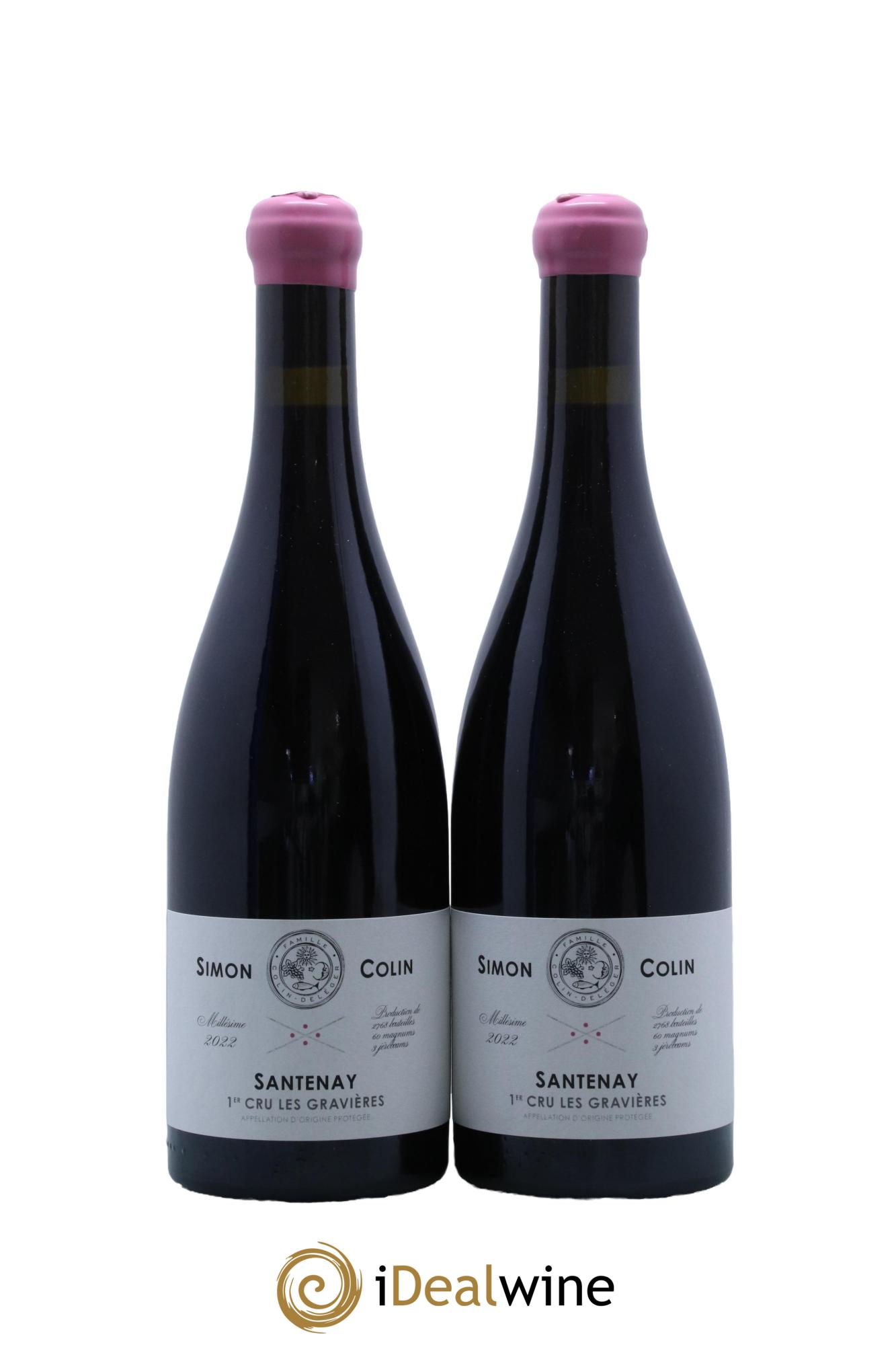 Santenay 1er Cru Les Gravières Simon Colin 2022 - Lot de 2 bouteilles - 0