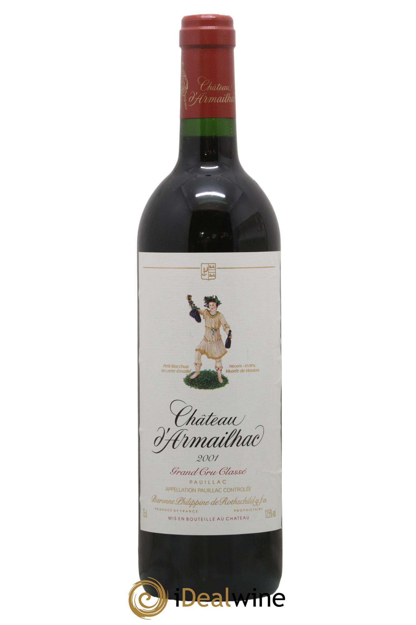 Château d' Armailhac - Mouton Baron(ne) Philippe 5ème Grand Cru Classé 2001 - Lot of 1 bottle - 0