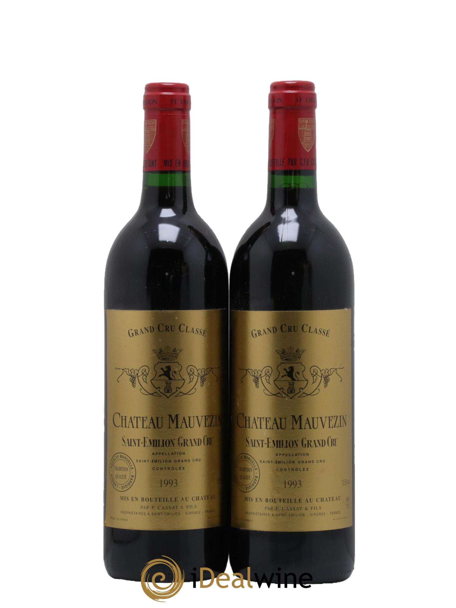 Château Mauvezin 1993 - Lot de 2 bouteilles - 0