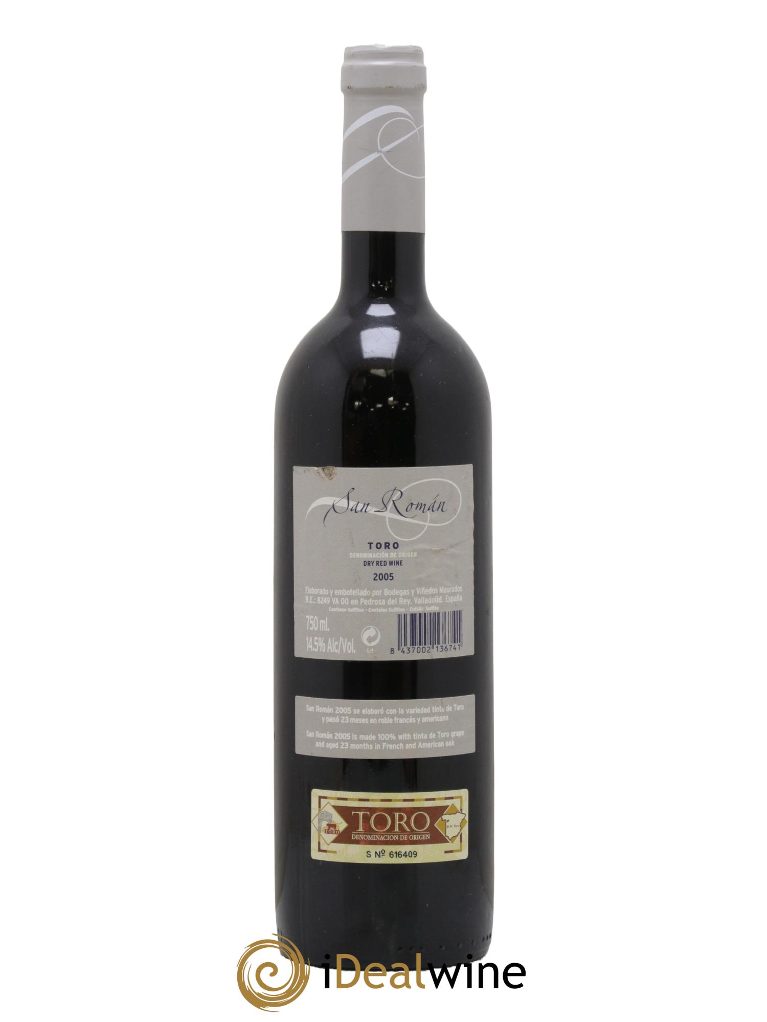 Espagne Toro San Roman 2005 - Lot of 1 bottle - 1
