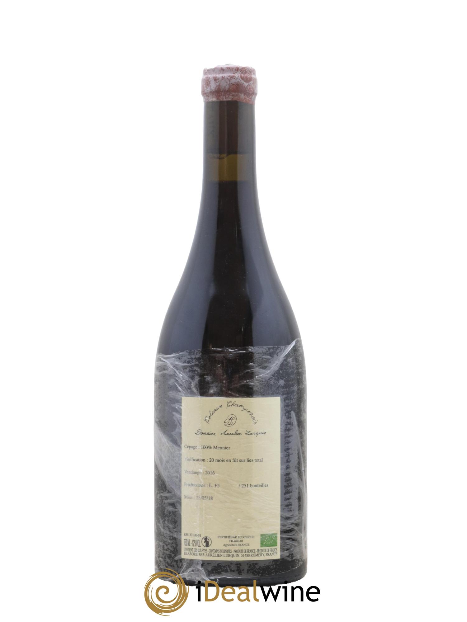 Coteaux Champenois 100 pour cent Meunier Aurelien Lurquin 2016 - Lotto di 1 bottiglia - 1
