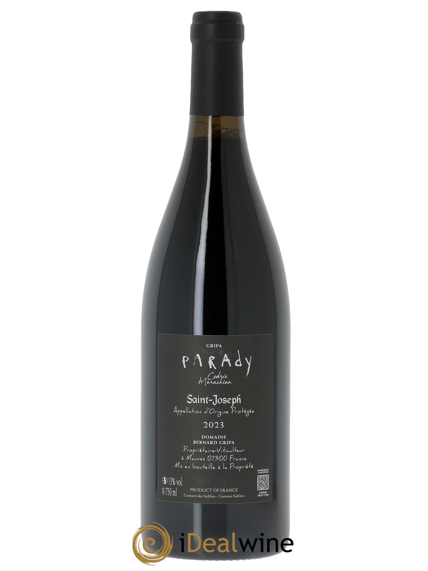 Saint-Joseph Parady Bernard Gripa (Domaine) 2023 - Lotto di 1 bottiglia - 1