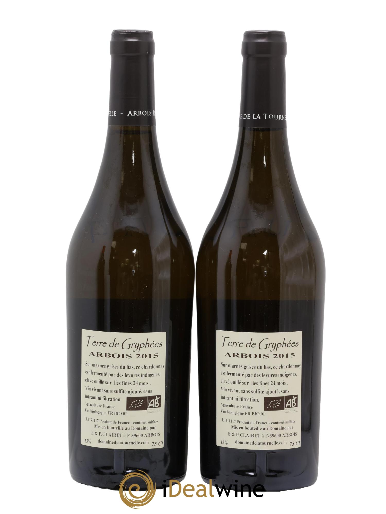 Arbois Terre De Gryphées Domaine de la Tournelle 2015 - Lot de 2 bouteilles - 1
