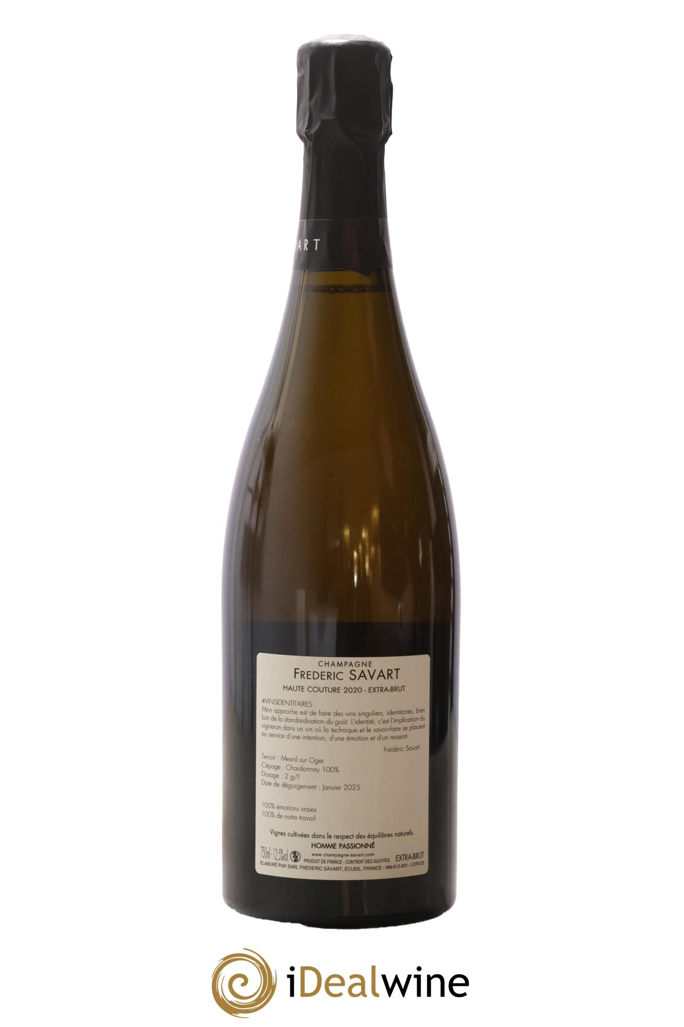 Haute Couture Le Mesnil sur Oger Extra-Brut Savart 2020 - Posten von 1 Flasche - 1